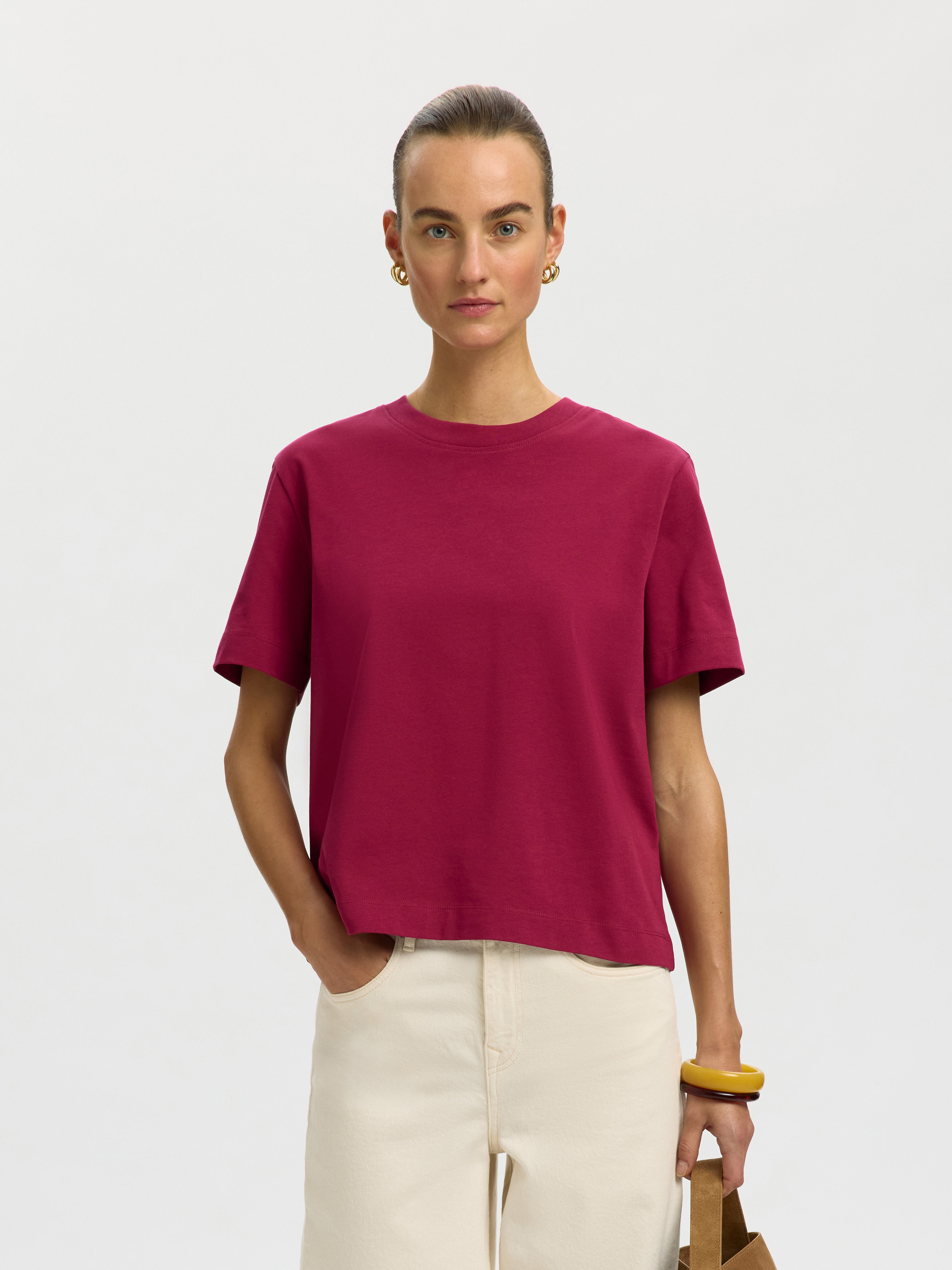 Boxy Essential T-shirt Anemone |SLF