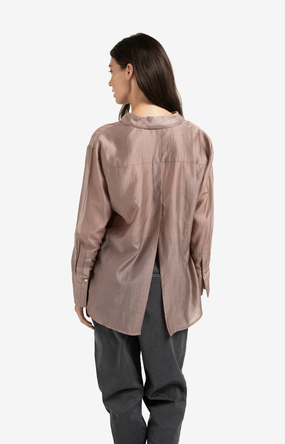 Sheer blouse with refined back detail | YAYA
