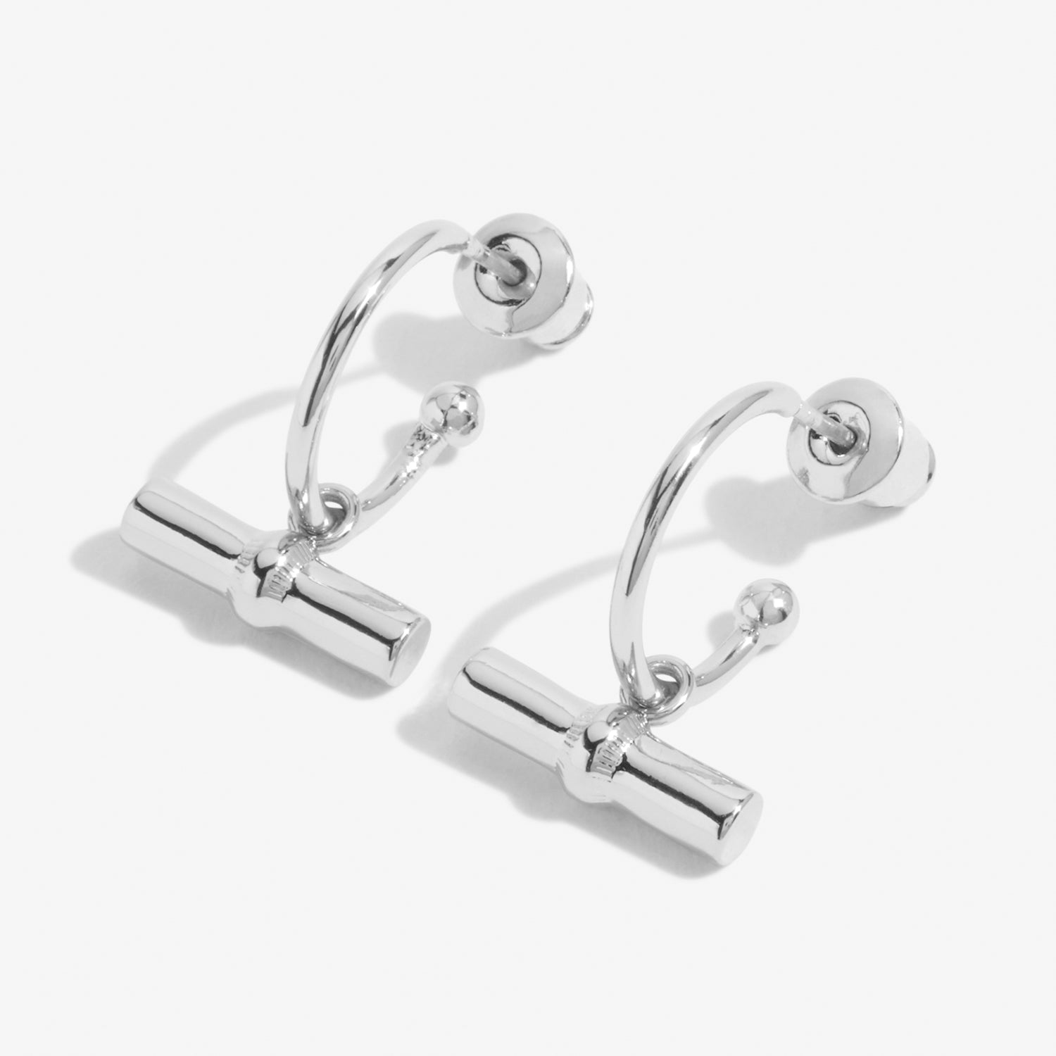 Aura silver bar earrings | Joma