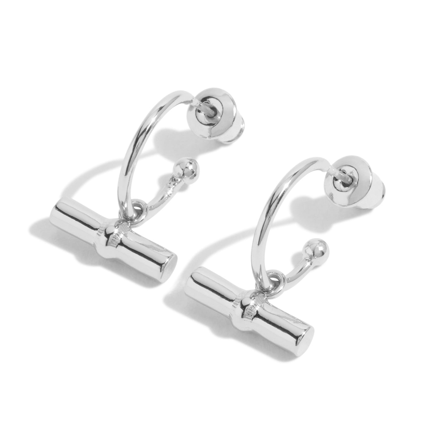 Aura silver bar earrings | Joma