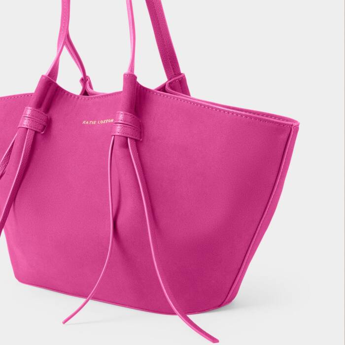 Celina small Suede Tote Bag Magenta | Katie Loxton