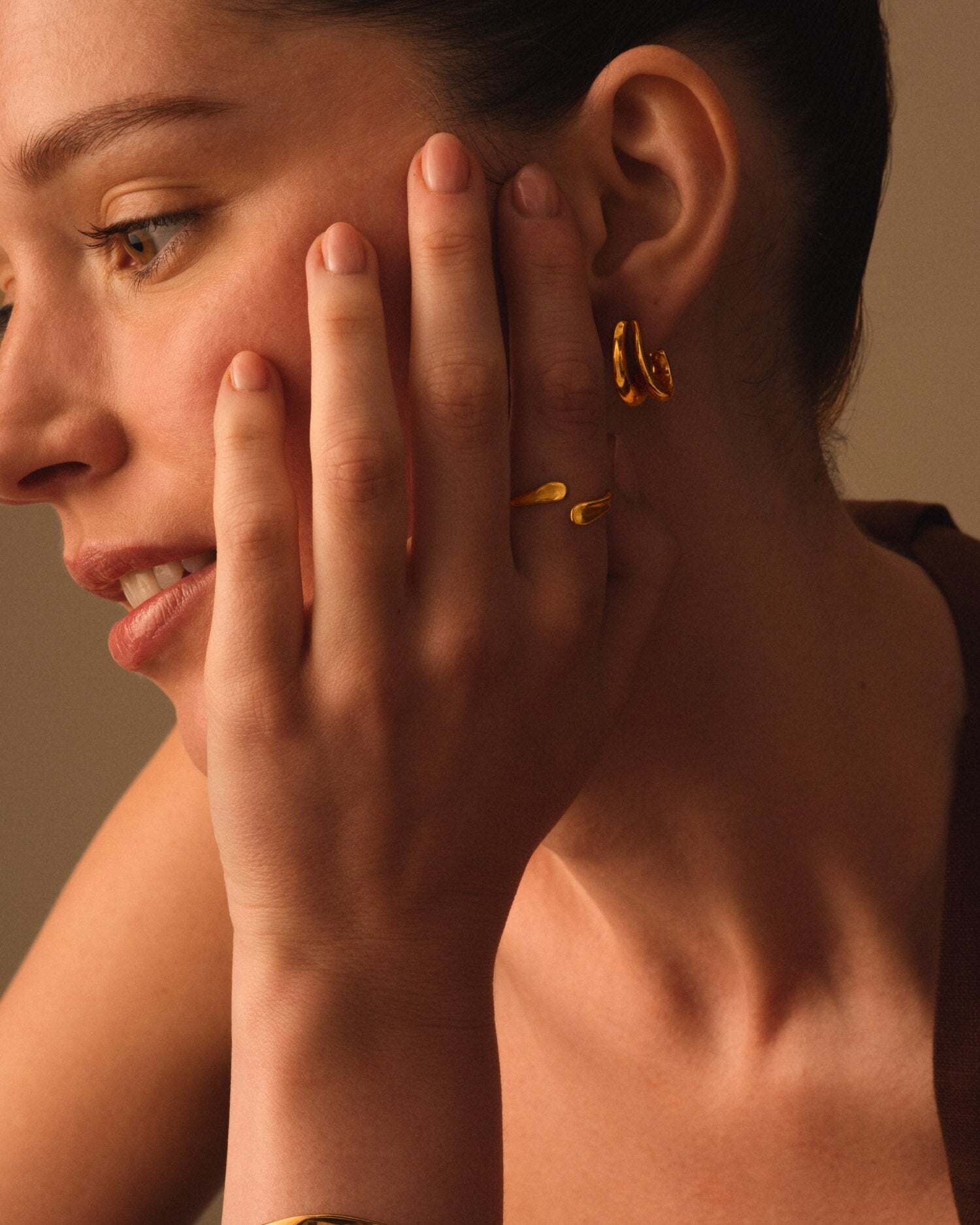 Molten Luxe Waterproof Gold Wrap Ring |Katie Loxton