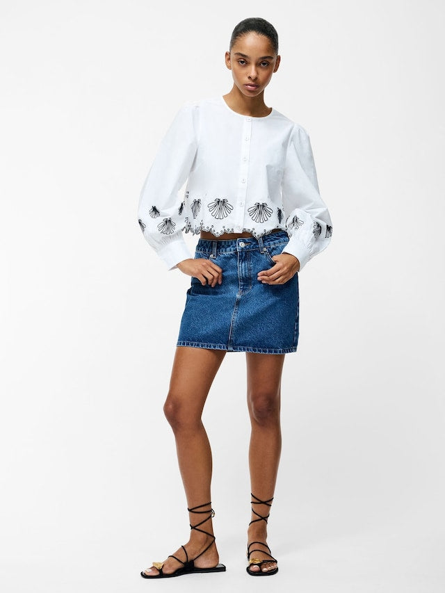 Cambria embroidered blouse | French Connection