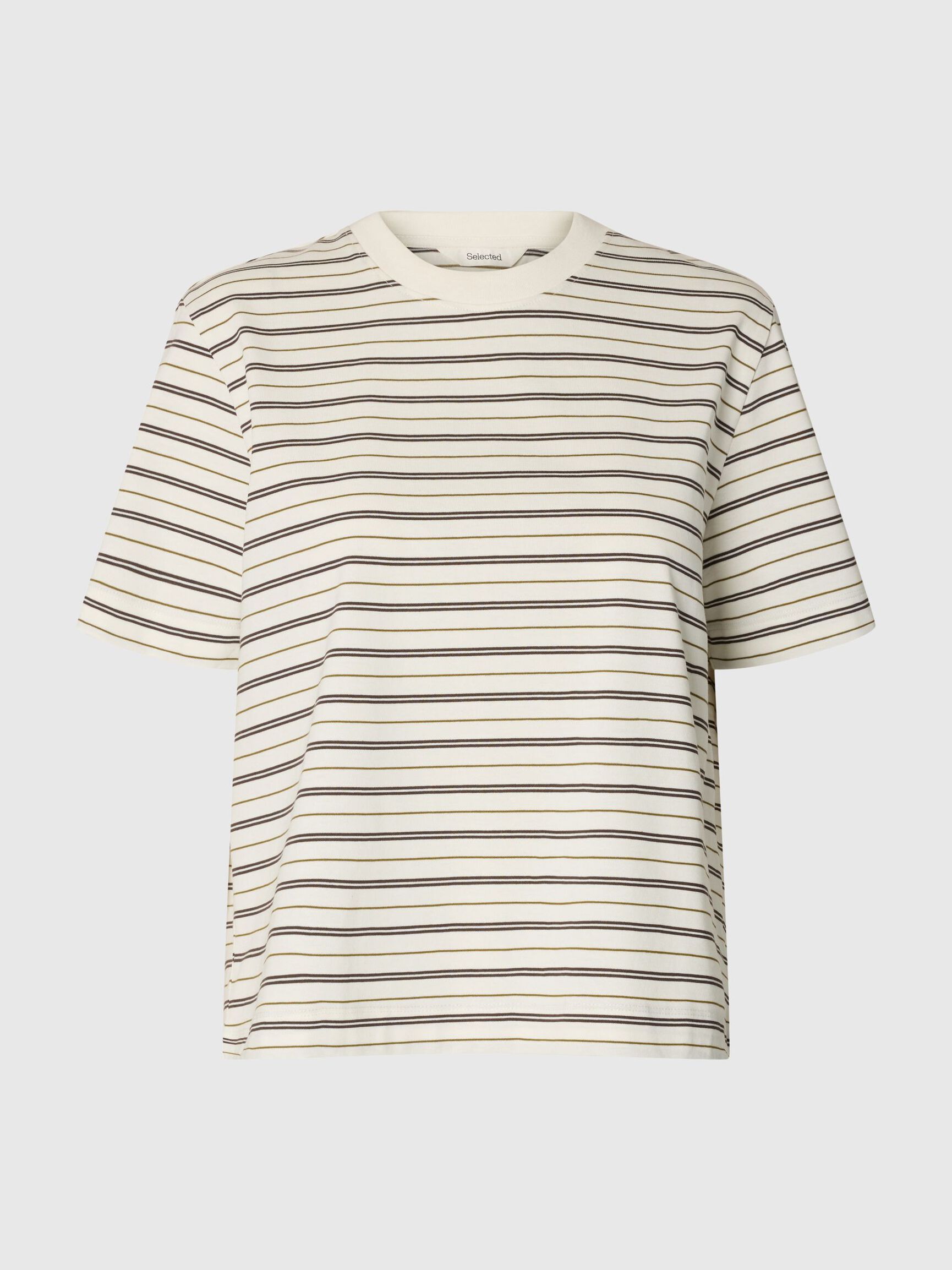 Boxy Delicious stripe Tee|SLF