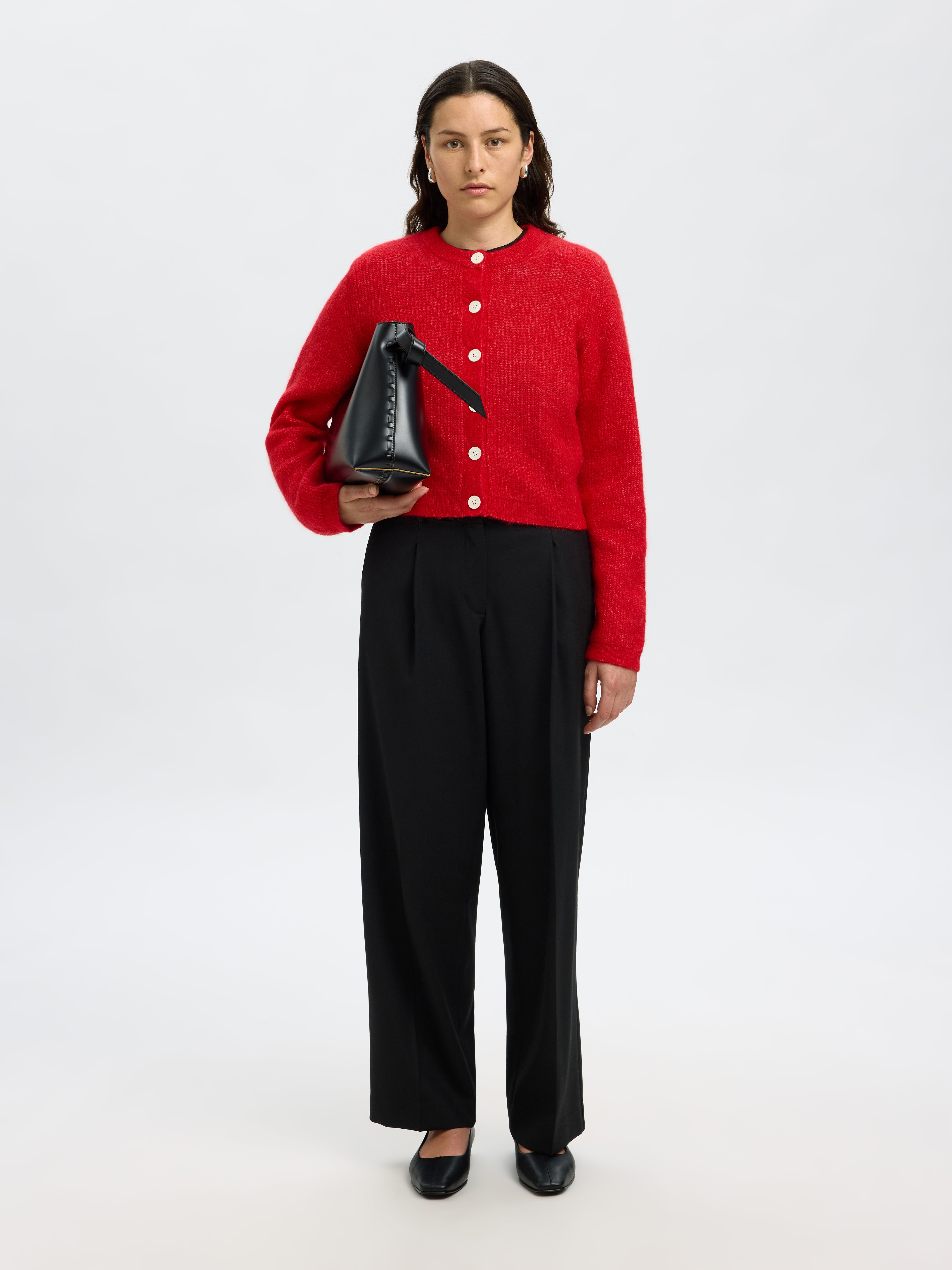 Sia Ras Cropped cardigan  | Selected Femme