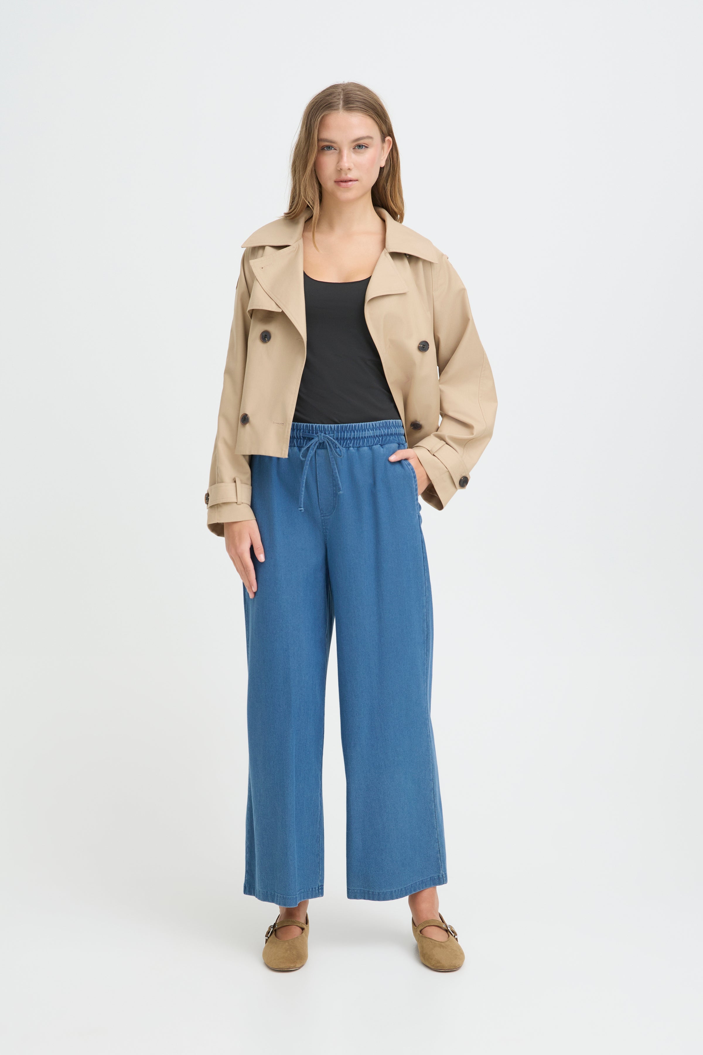 Kate pants medium denim | Ichi
