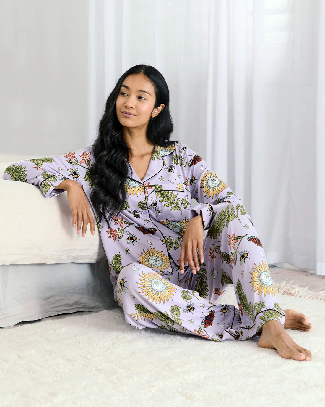 Chelsea Peers| Moonlit forest print PJs