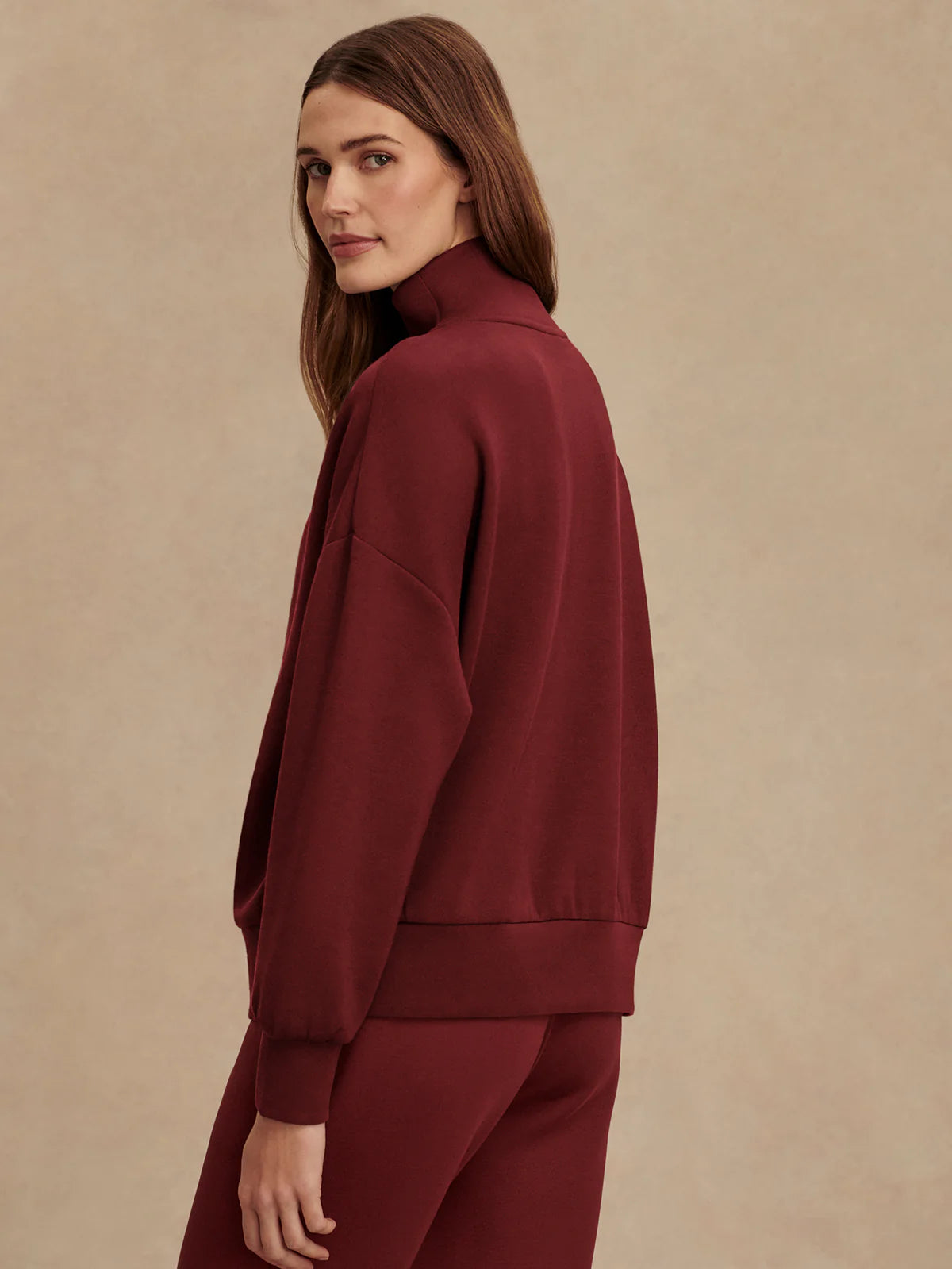 Hawley half zip maroon sweatshirt | Varley