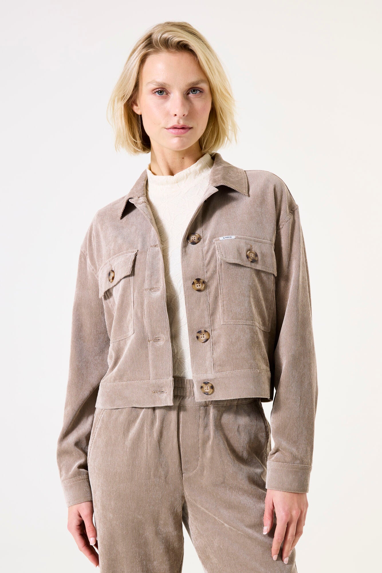Taupe Cord Jacket | Garcia