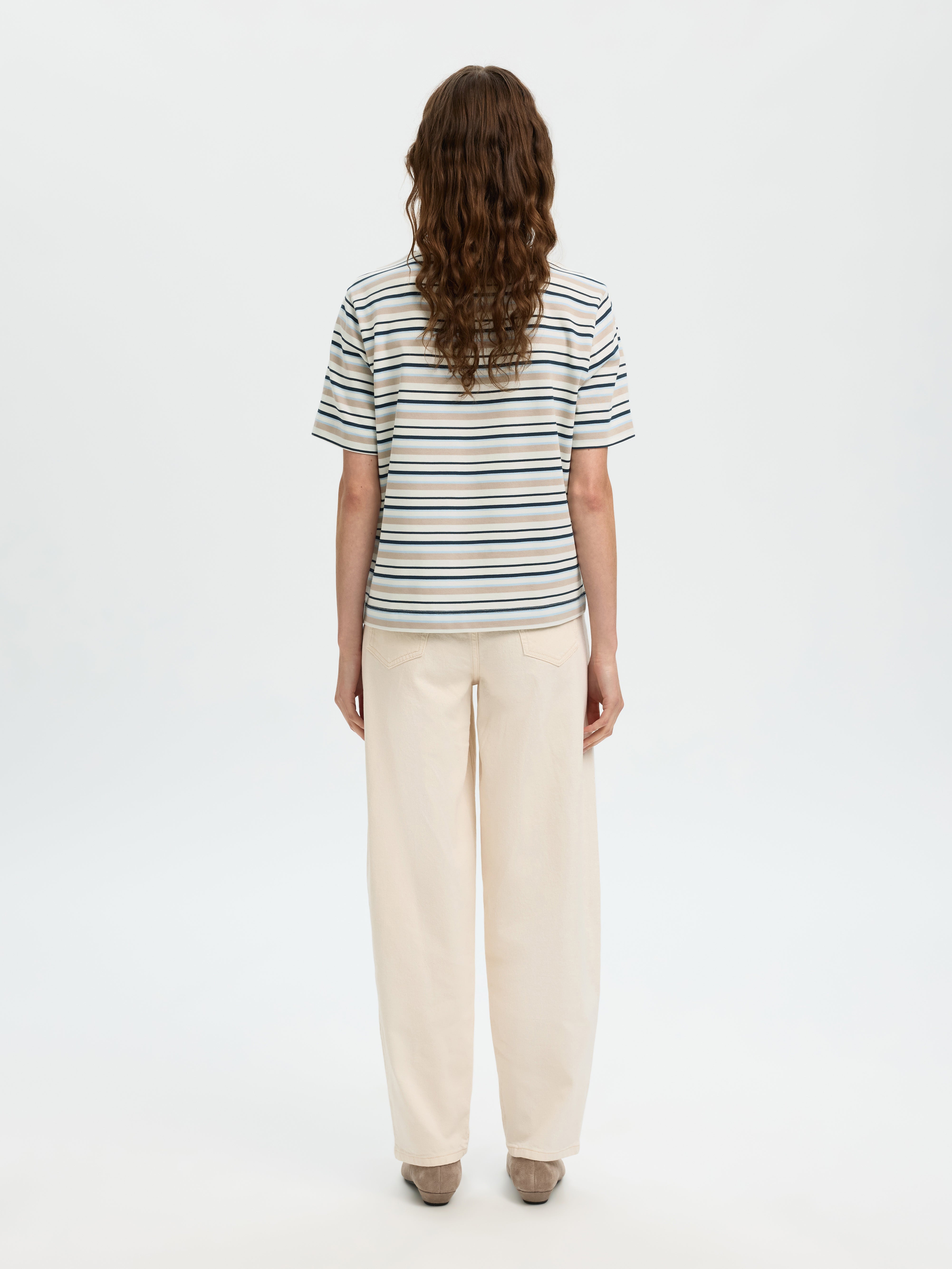 Essential Striped Boxy tshirt | selected femme