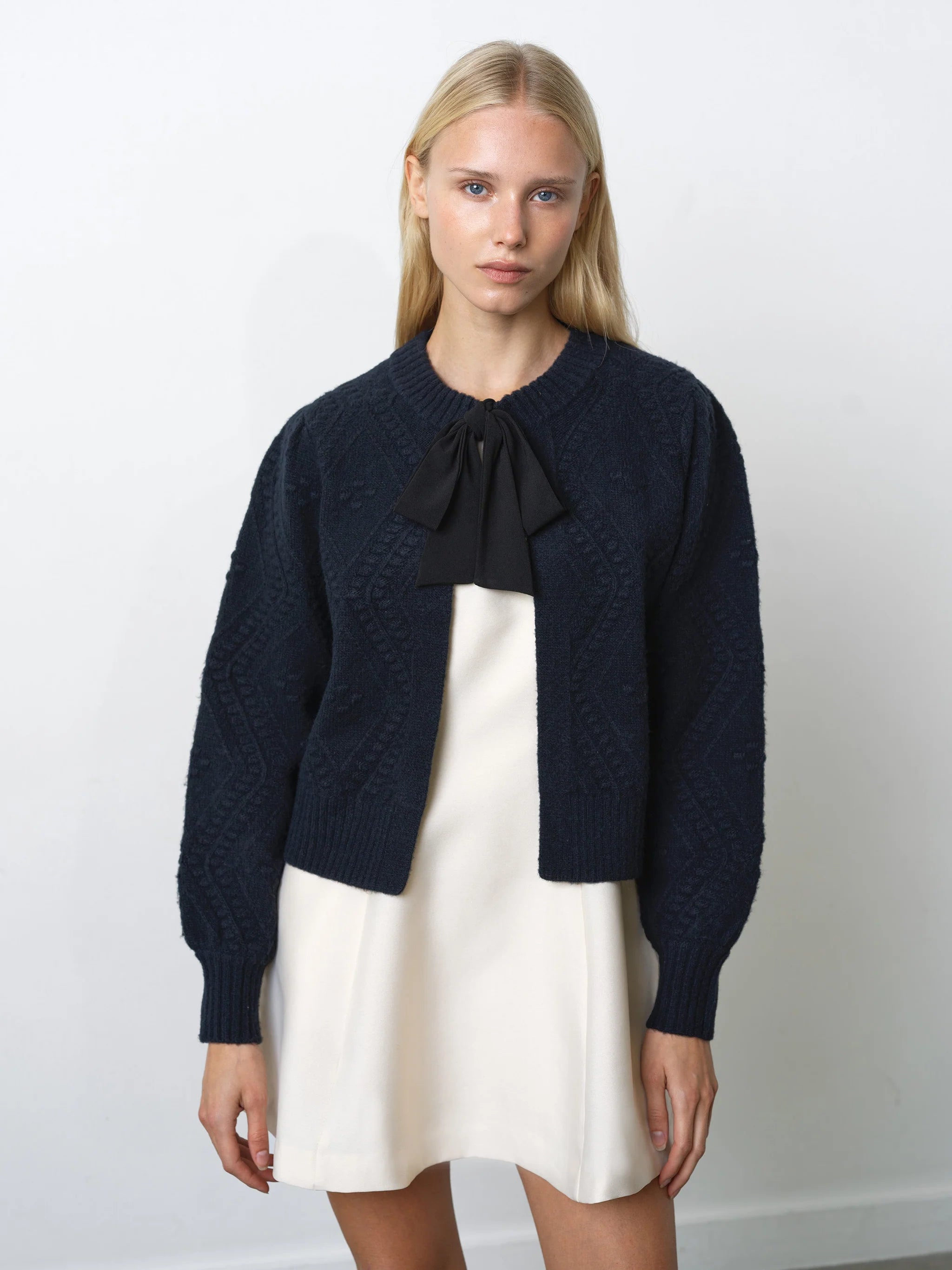 Kitty Bobble Bow Cardigan | French Connection