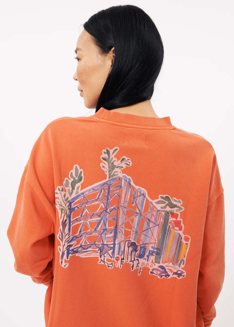 Athenais Orange Sweatshirt | Frnch