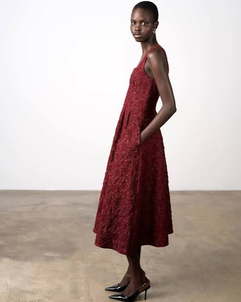 Milenda Jacquard Midi Dress | French Connection