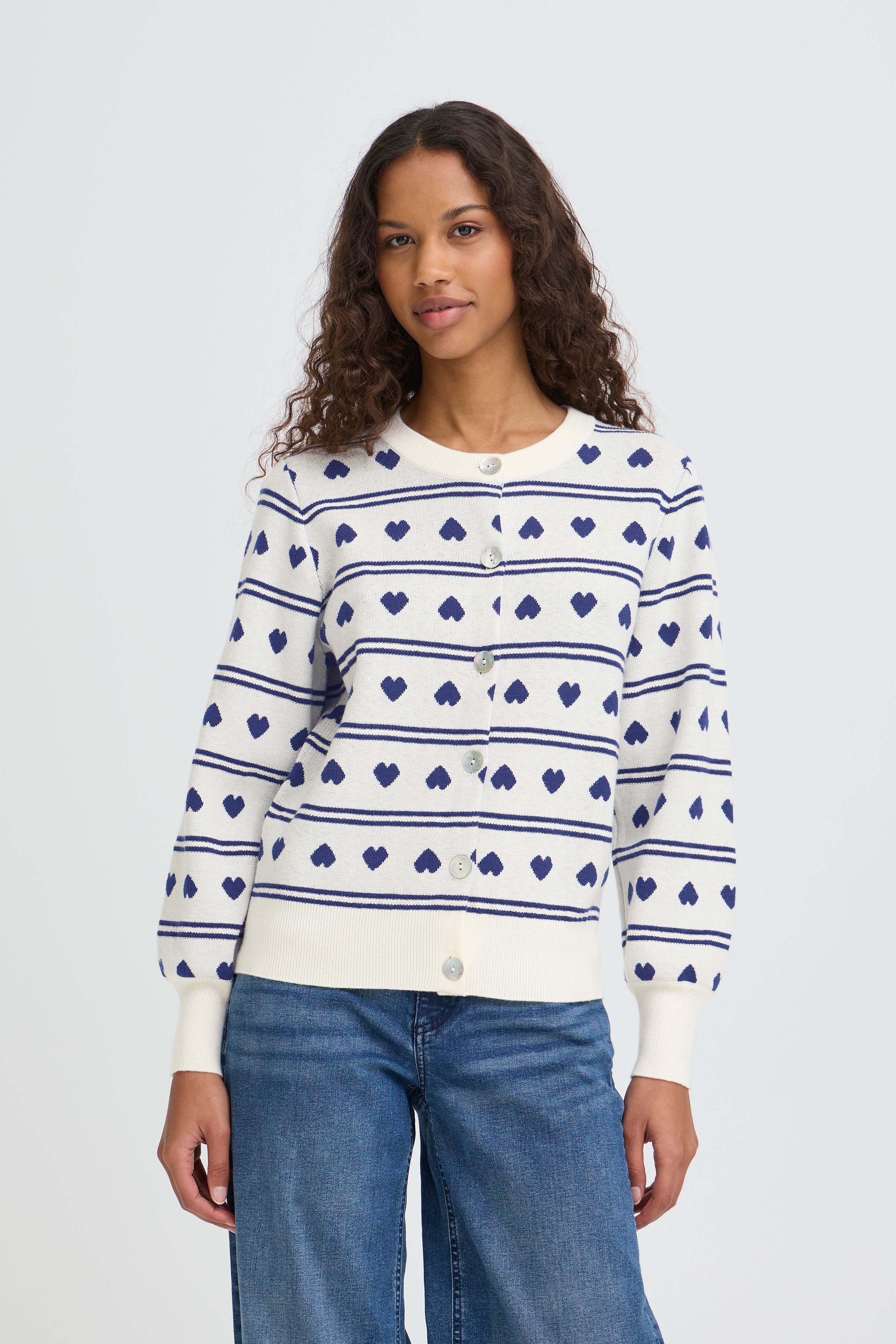 Brielle Cardigan Blue |Ichi