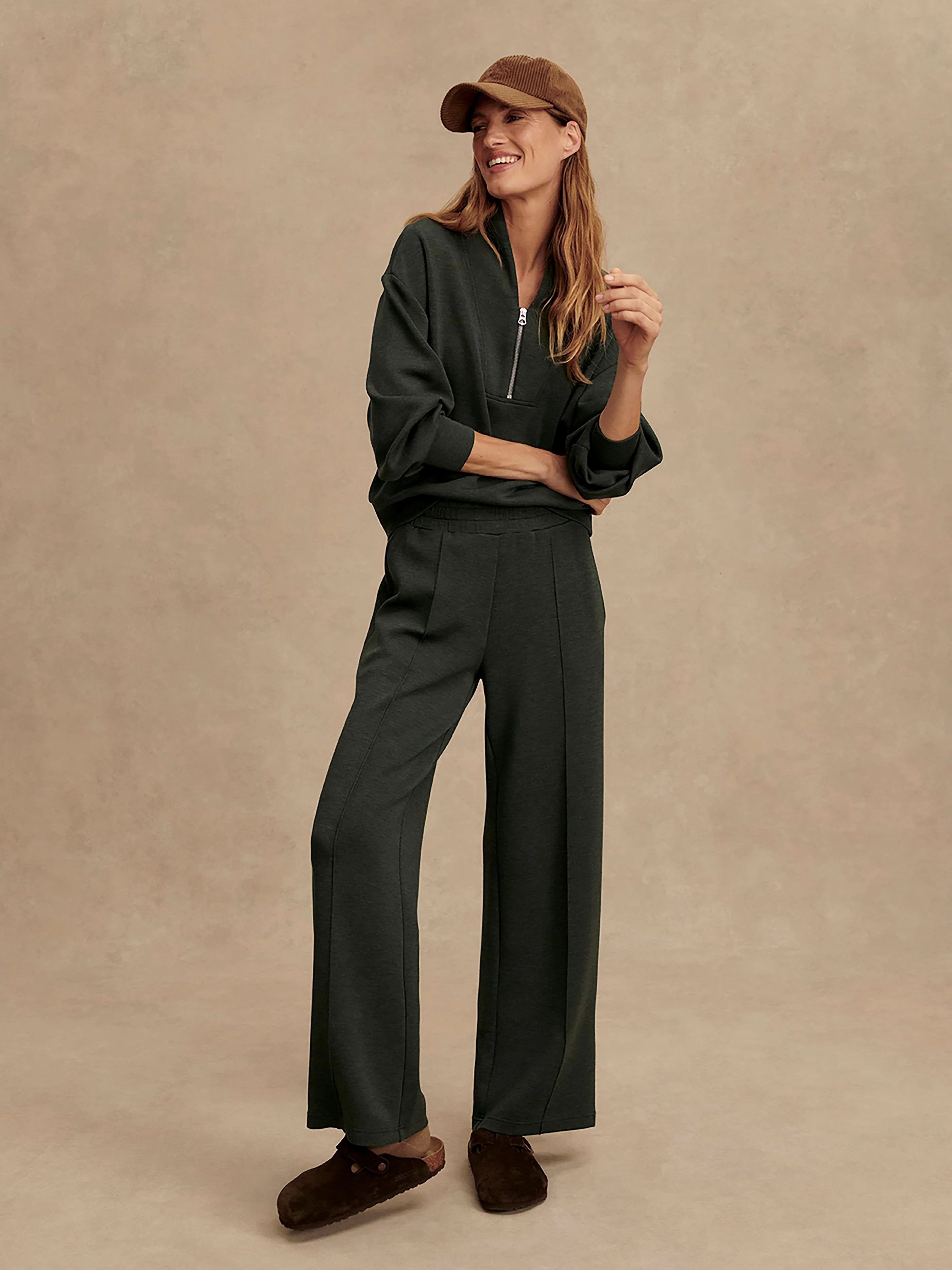 Wide leg pants olive marl | Varley
