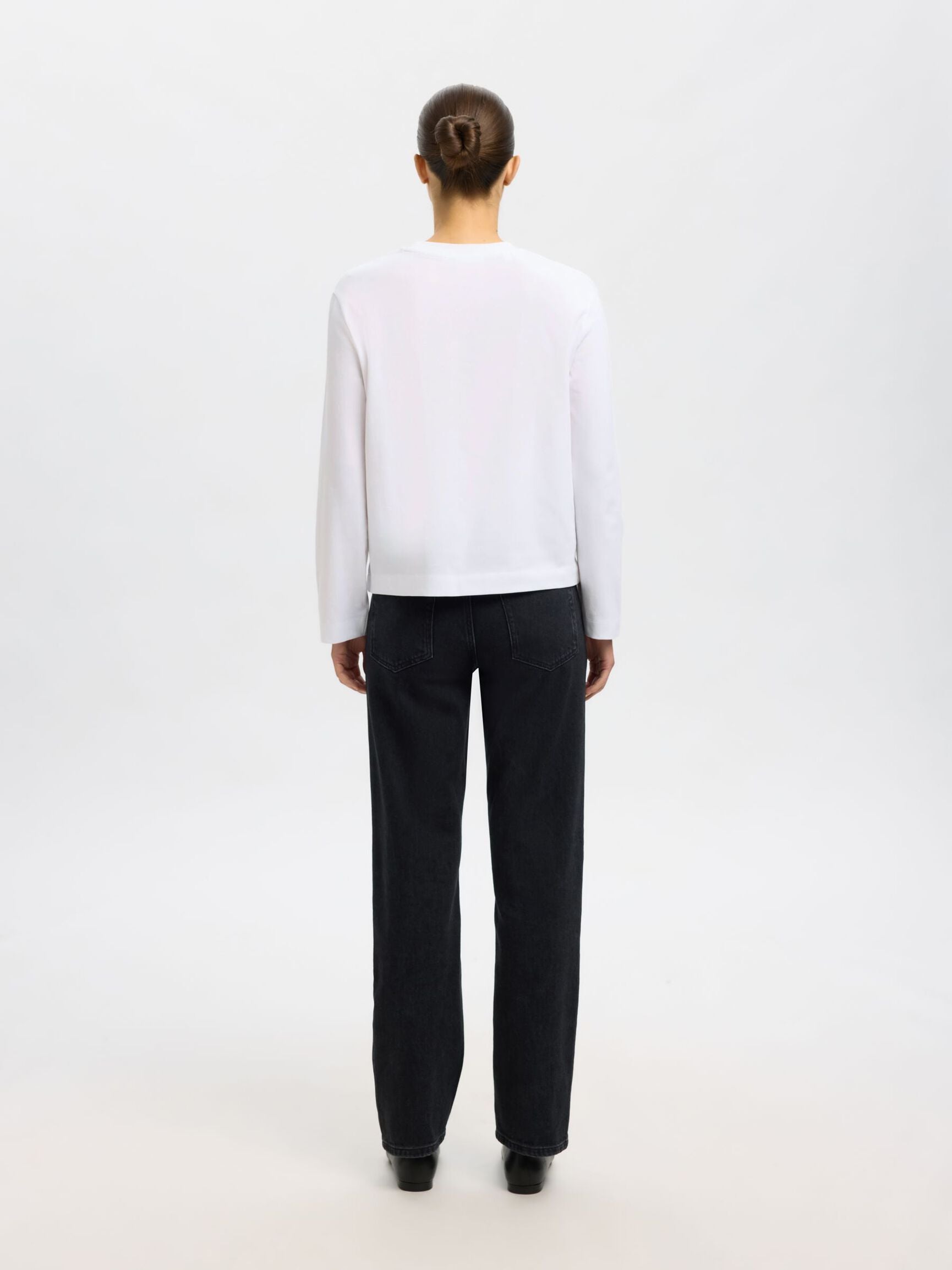 Long sleeve white T-shirt|SLF