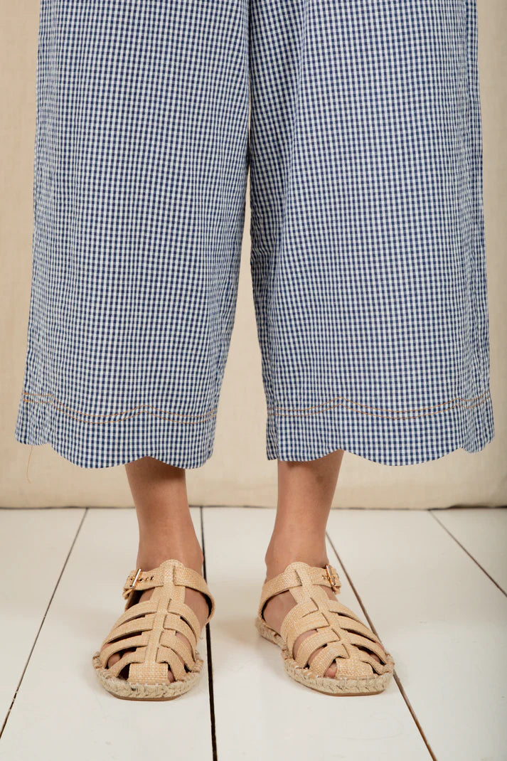 Navy gingham trousers | Bonte