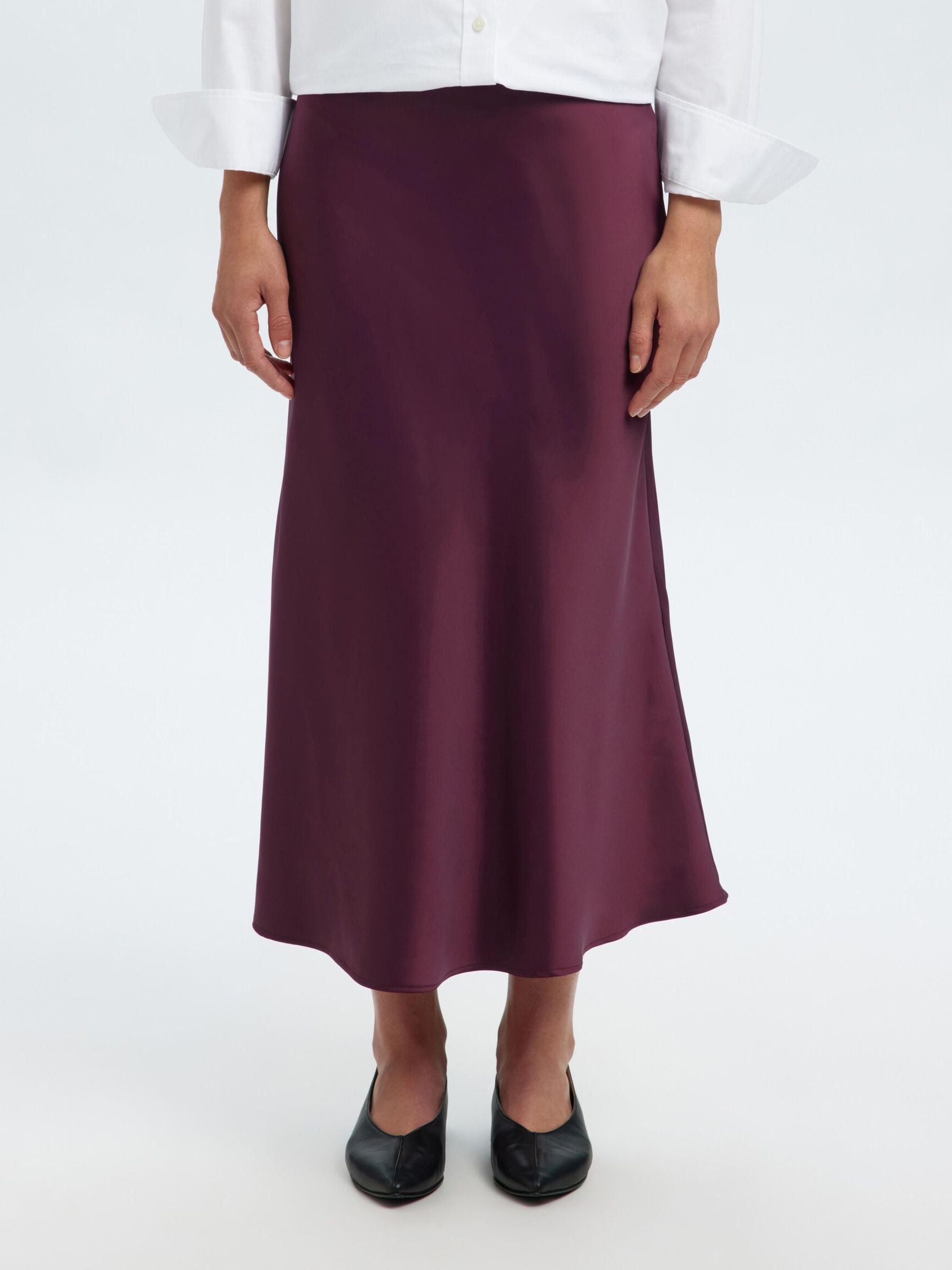Satin midi Skirt Fig | Selected Femme