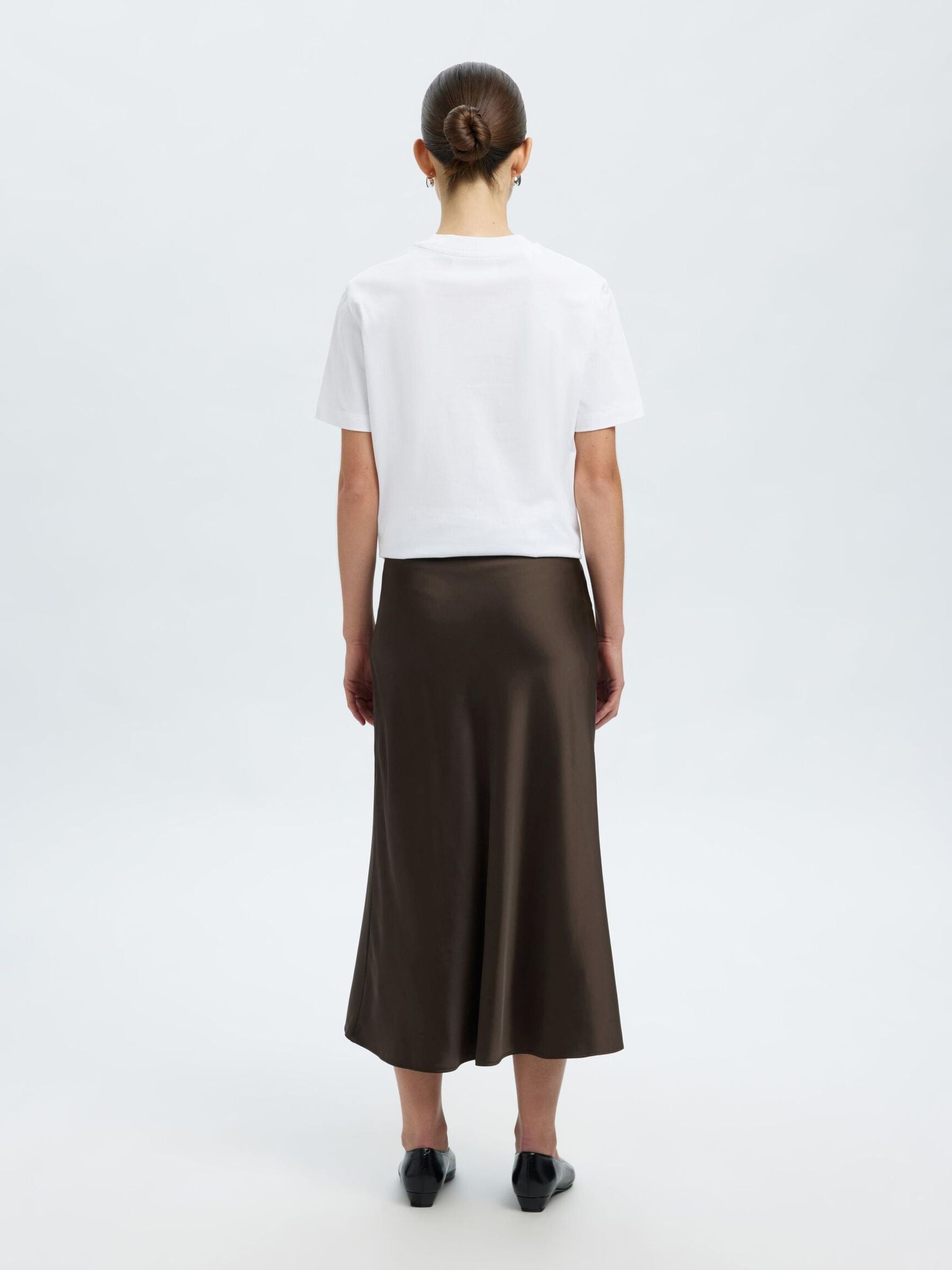 Satin midi Skirt Delicioso | Selected Femme