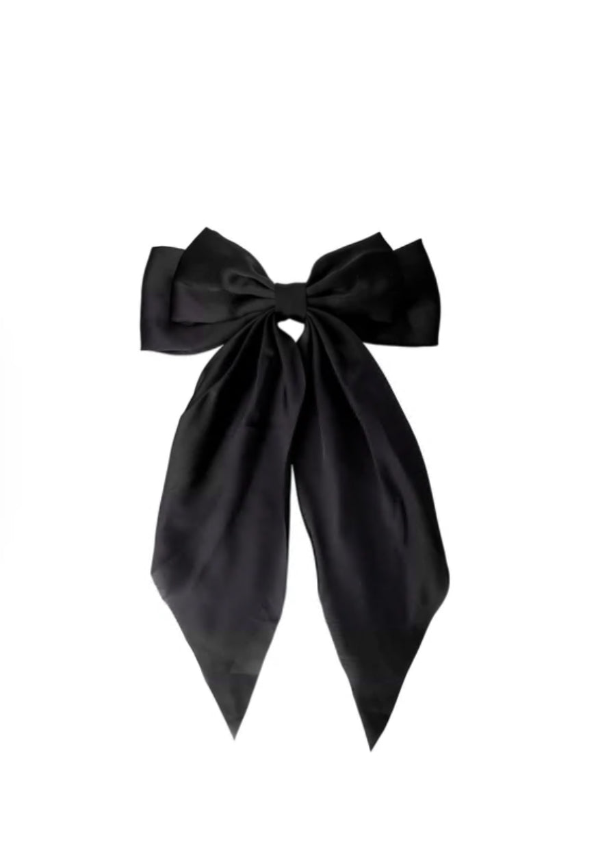 Renee satin Bow Black | Black colour