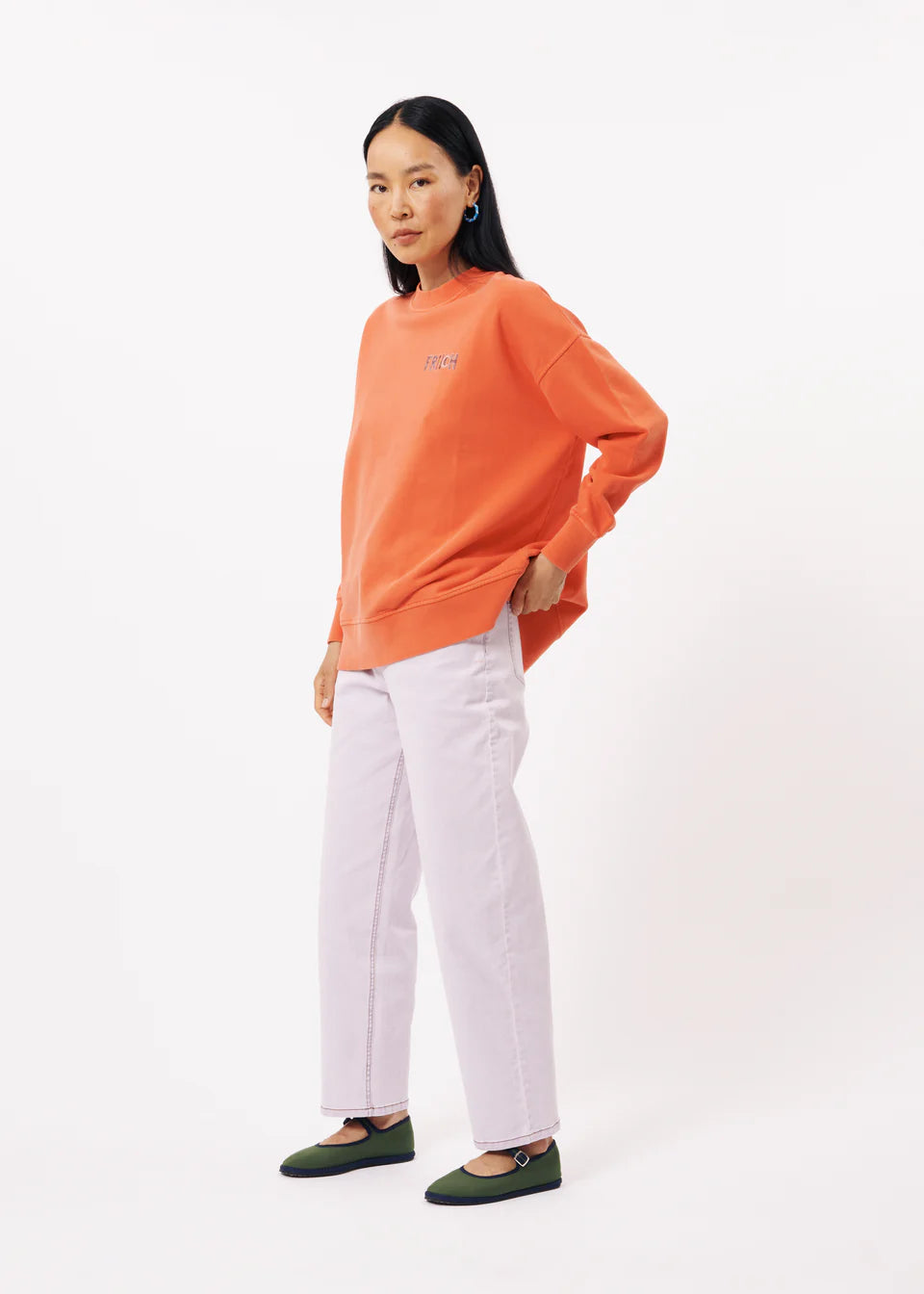 Athenais Orange Sweatshirt | Frnch