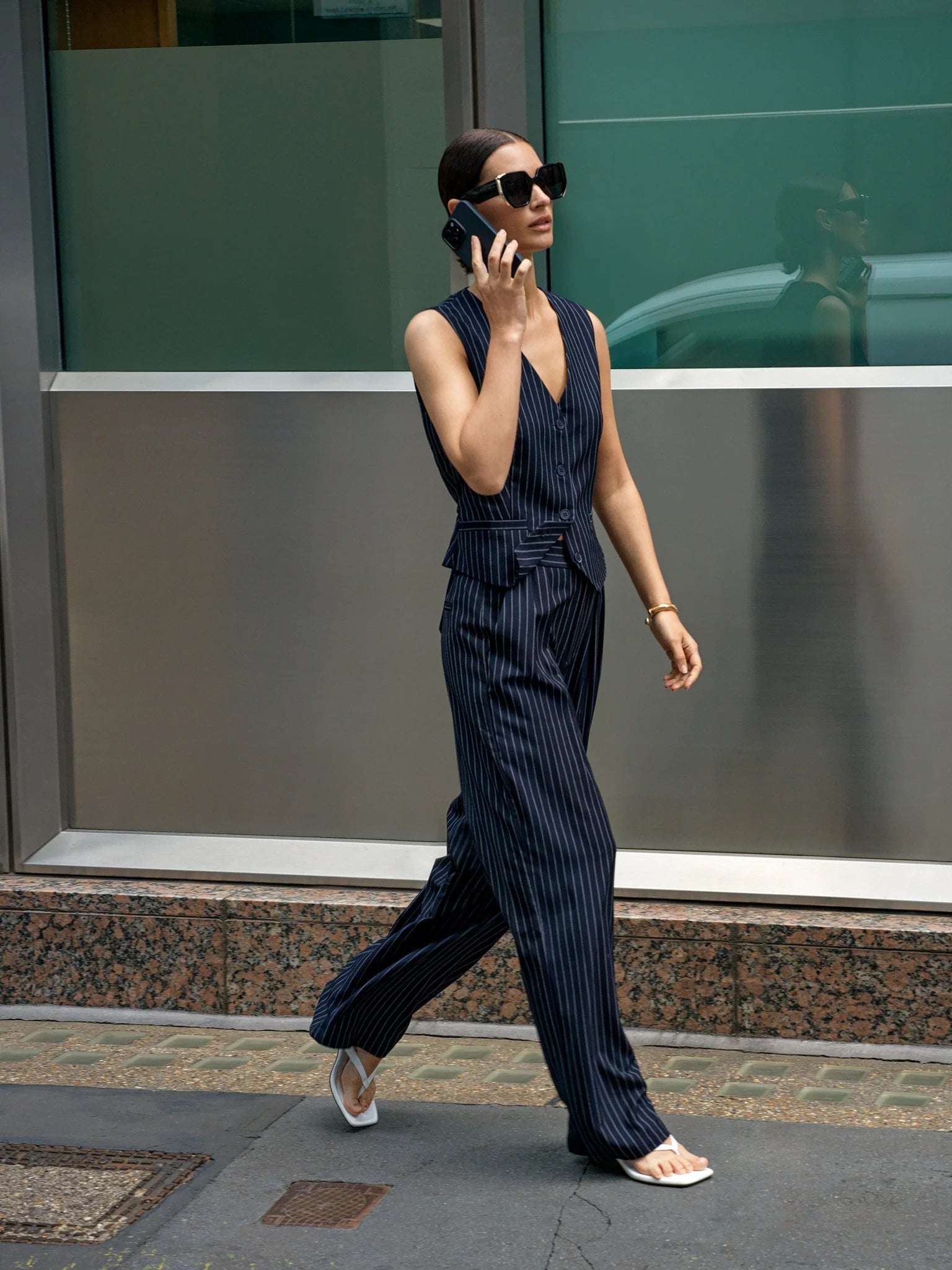 Pinstripe Tailored Trousers | French Connection