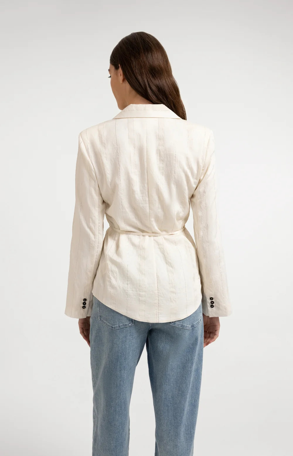 Woven Pinstripe Blazer| Yaya