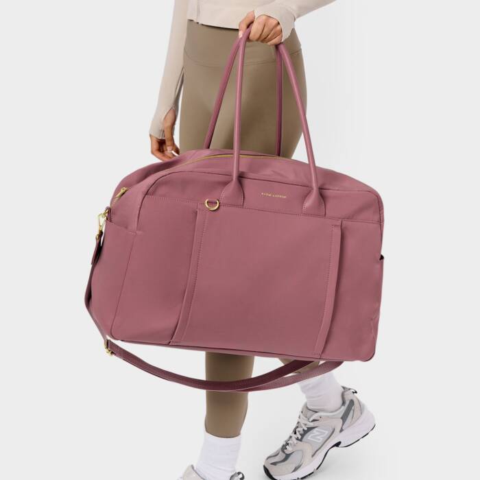 Nylon Everyday Holdall Bag Deep Rose | Katie Loxton