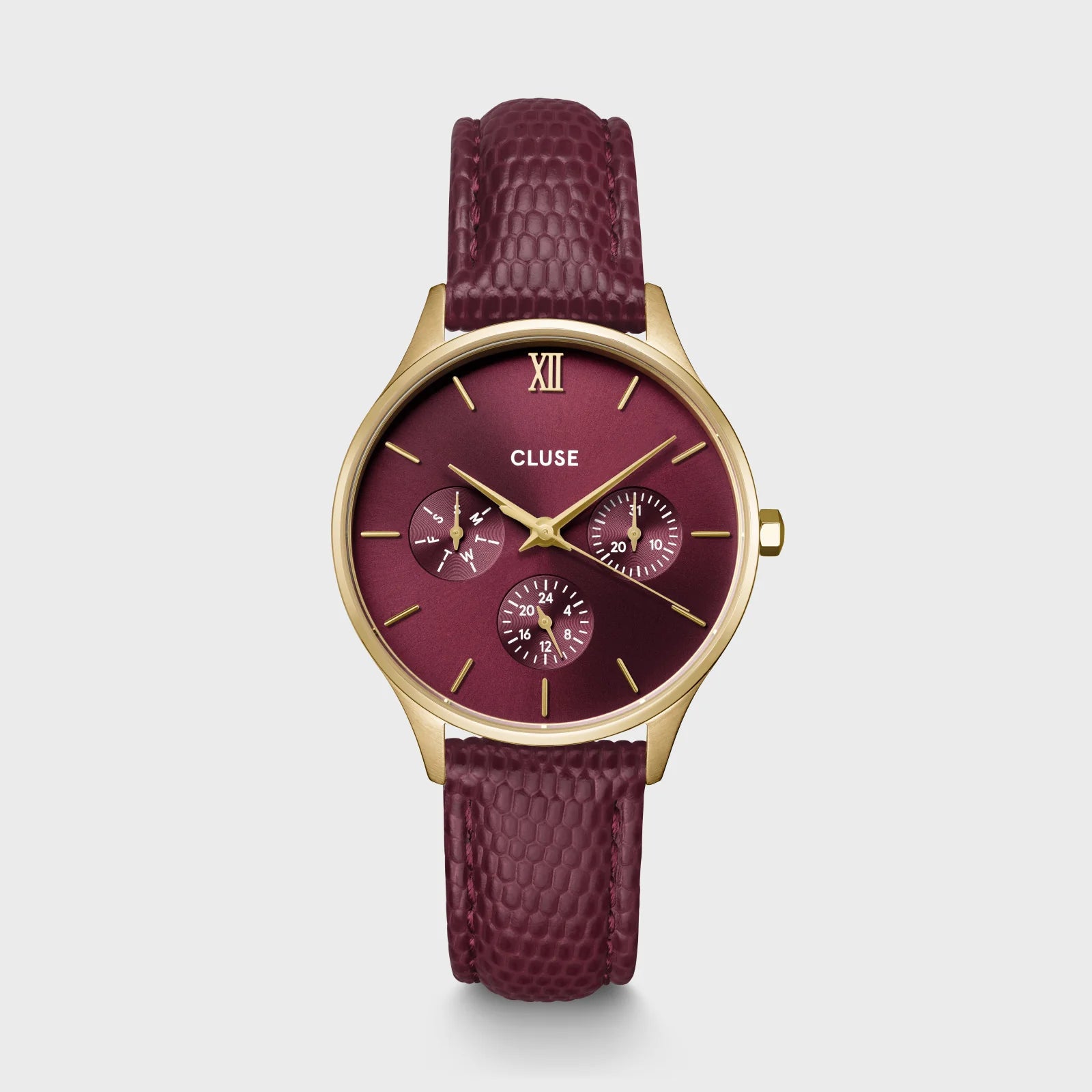 Minuit Multifunction Cherry Leather | Cluse