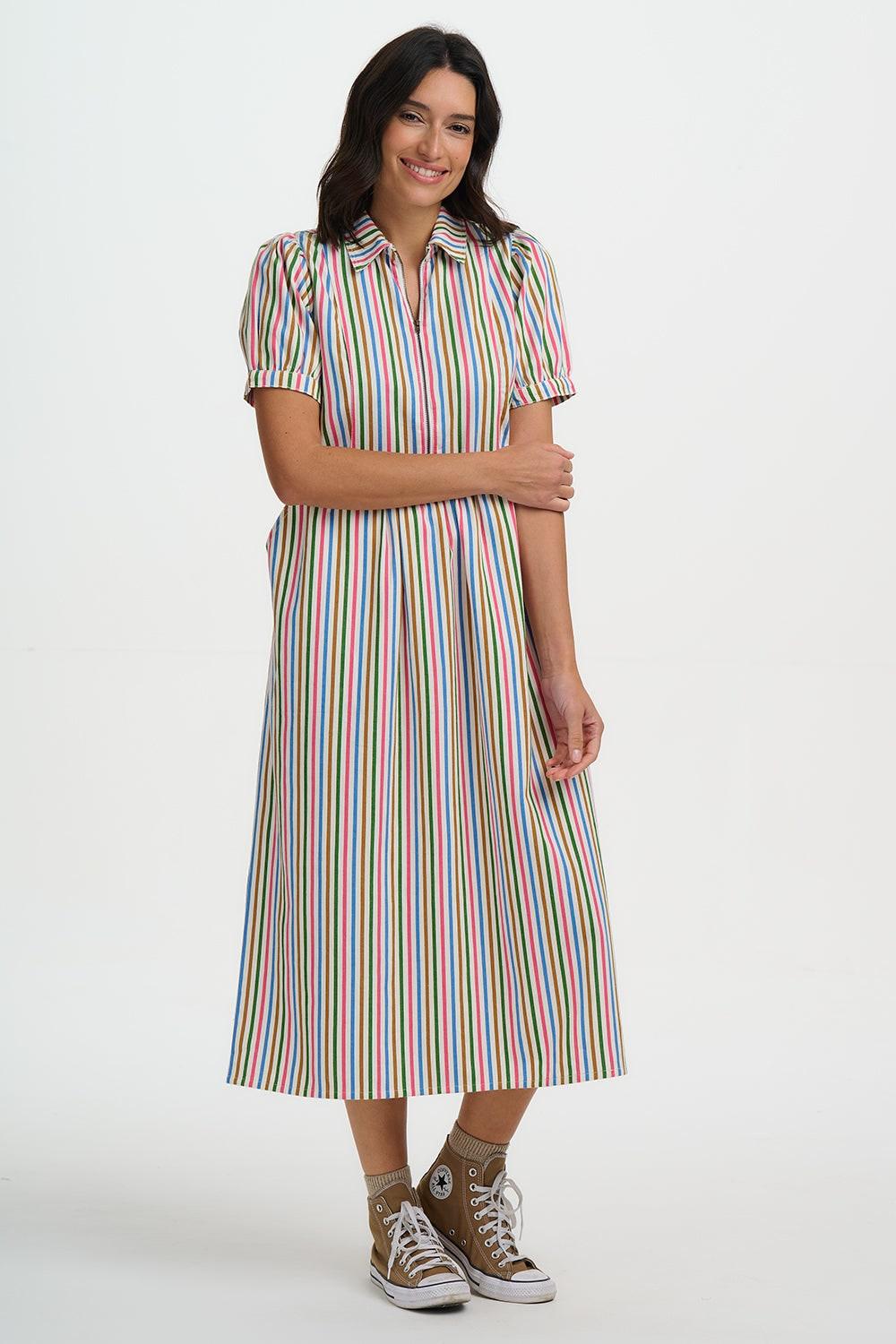 Gillian midi smock Dress|Sugarhill