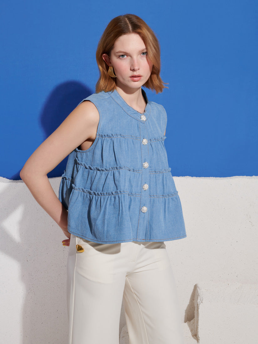 Kasos Denim Top | Sister Jane