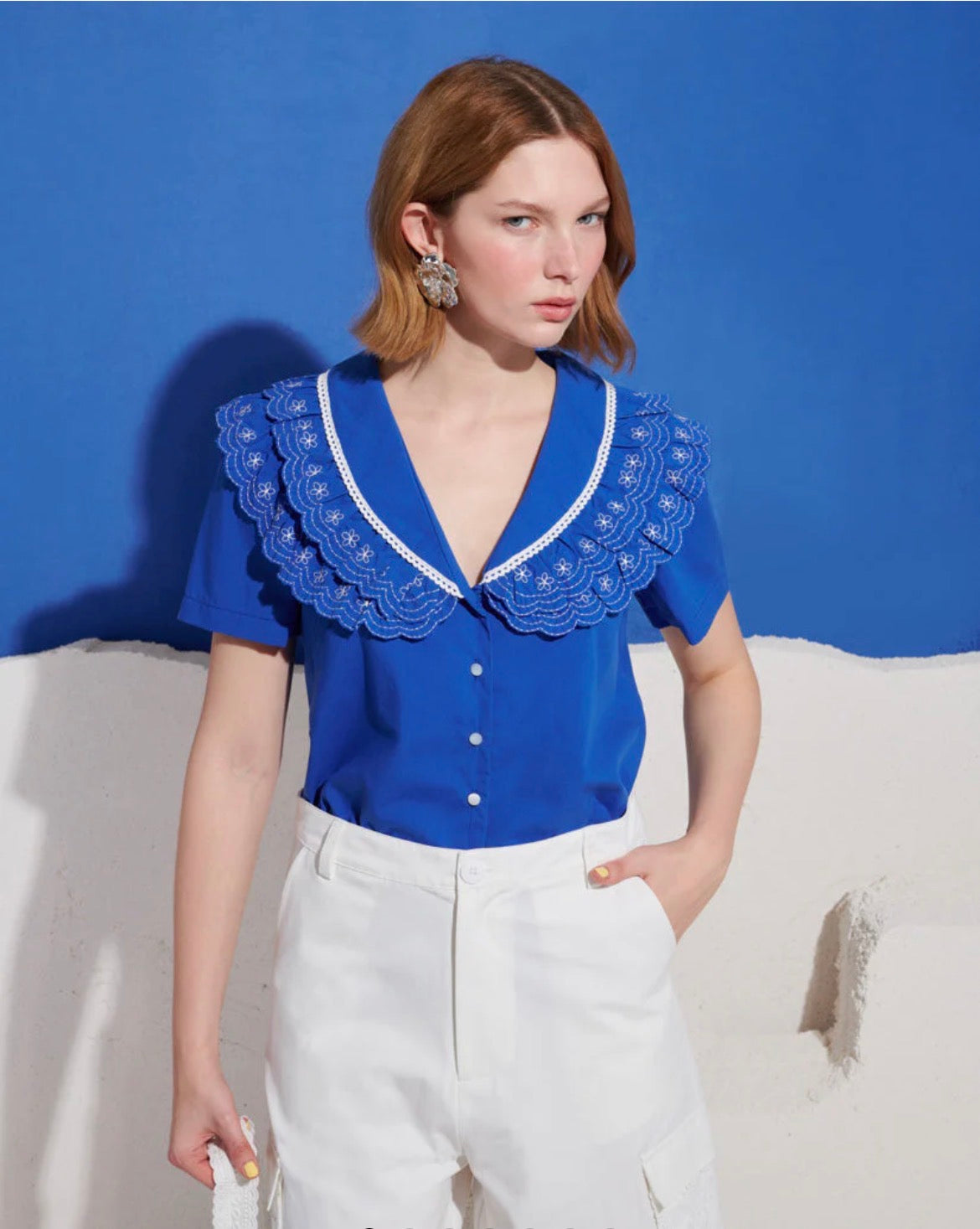 Aegean Trim Blouse | Sister Jane