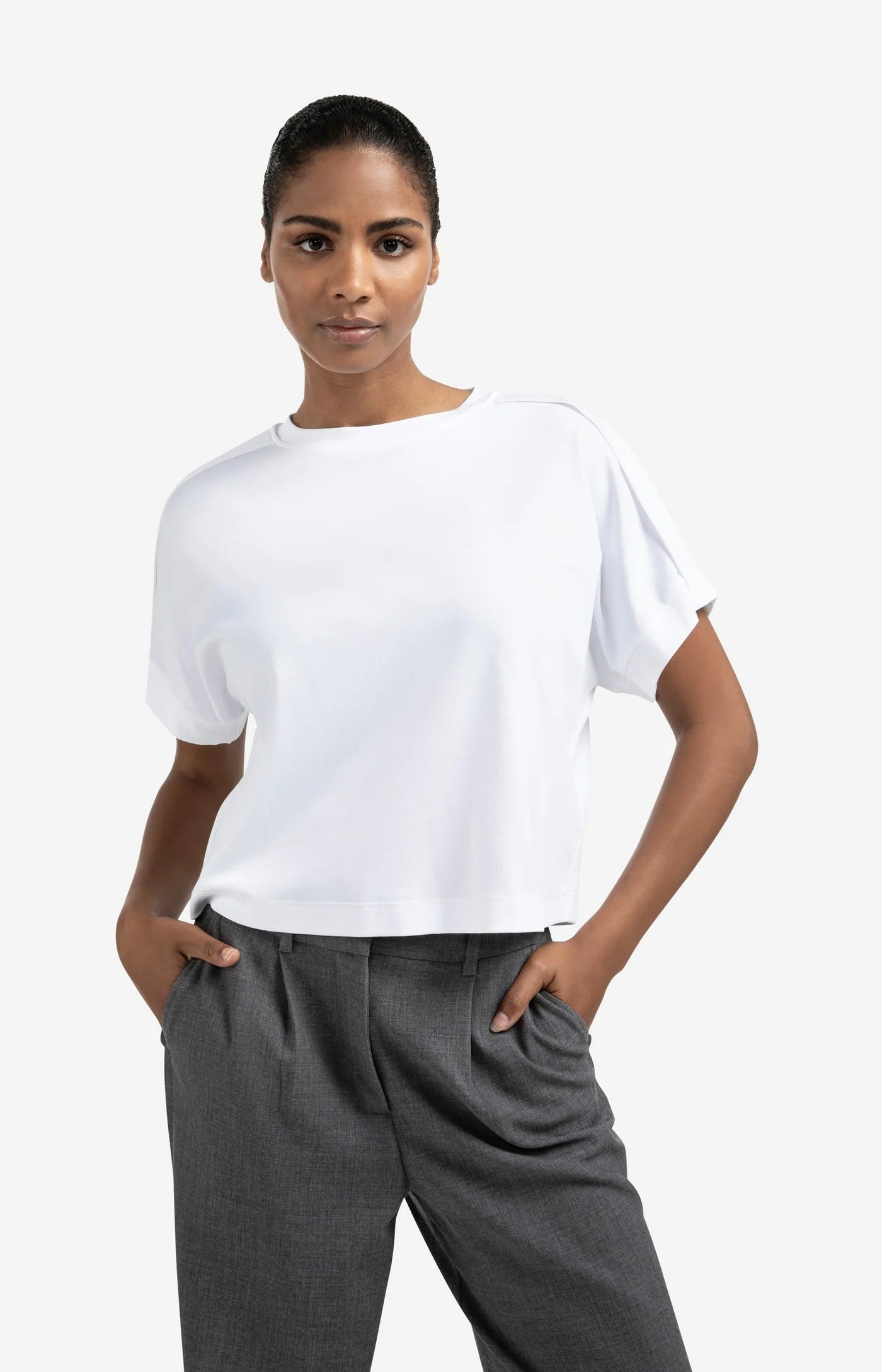 Short sleeve jersey rib top | Yaya