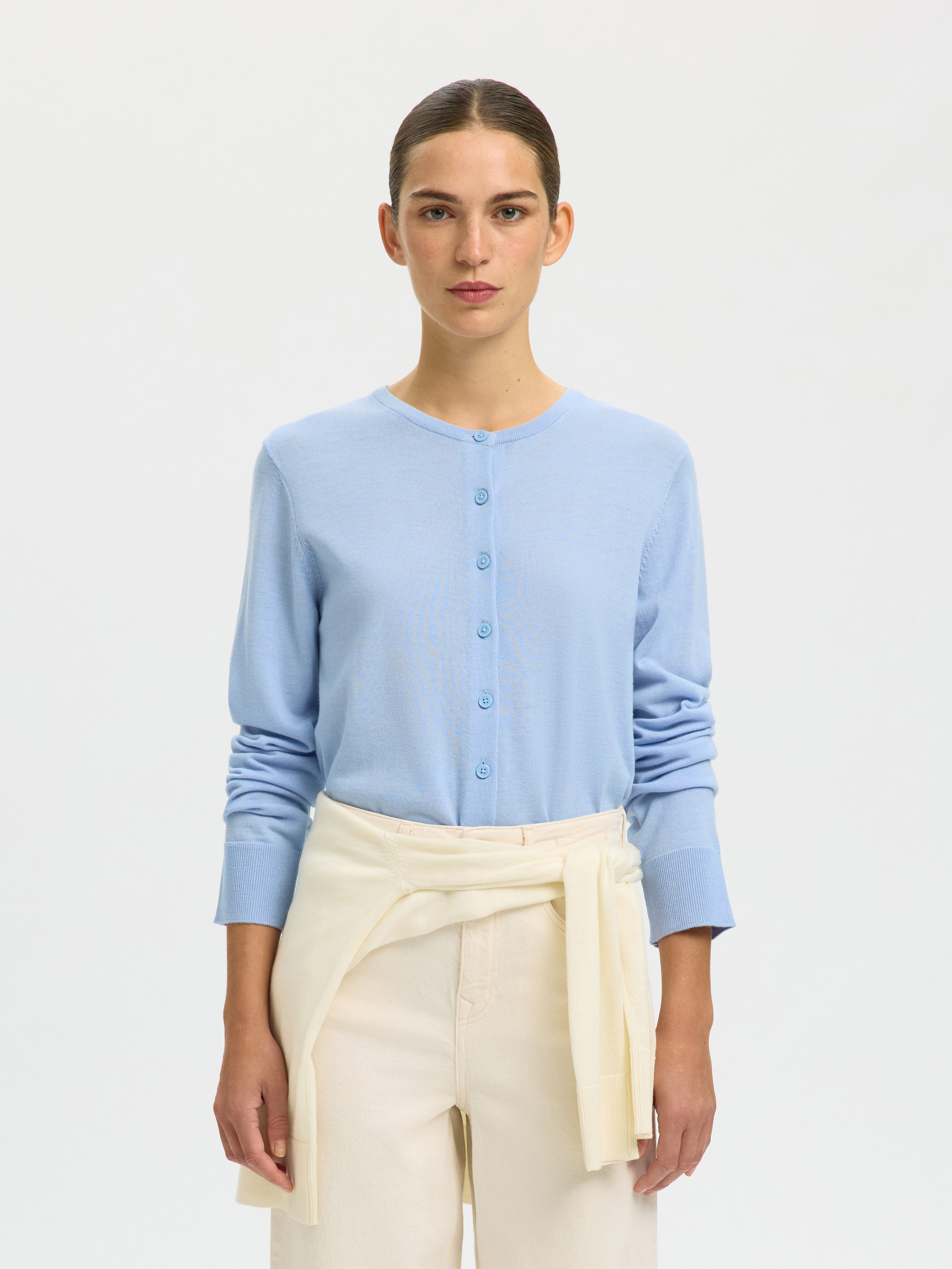 Thea knit Cardigan Blue | Selected Femme