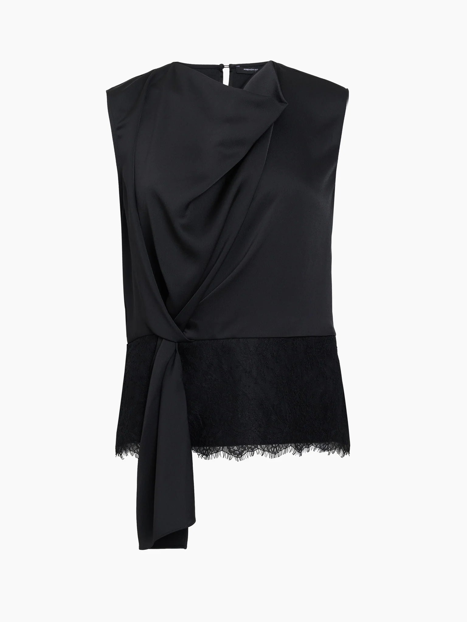 Dahlia Satin Lace Hem Top | French Connection