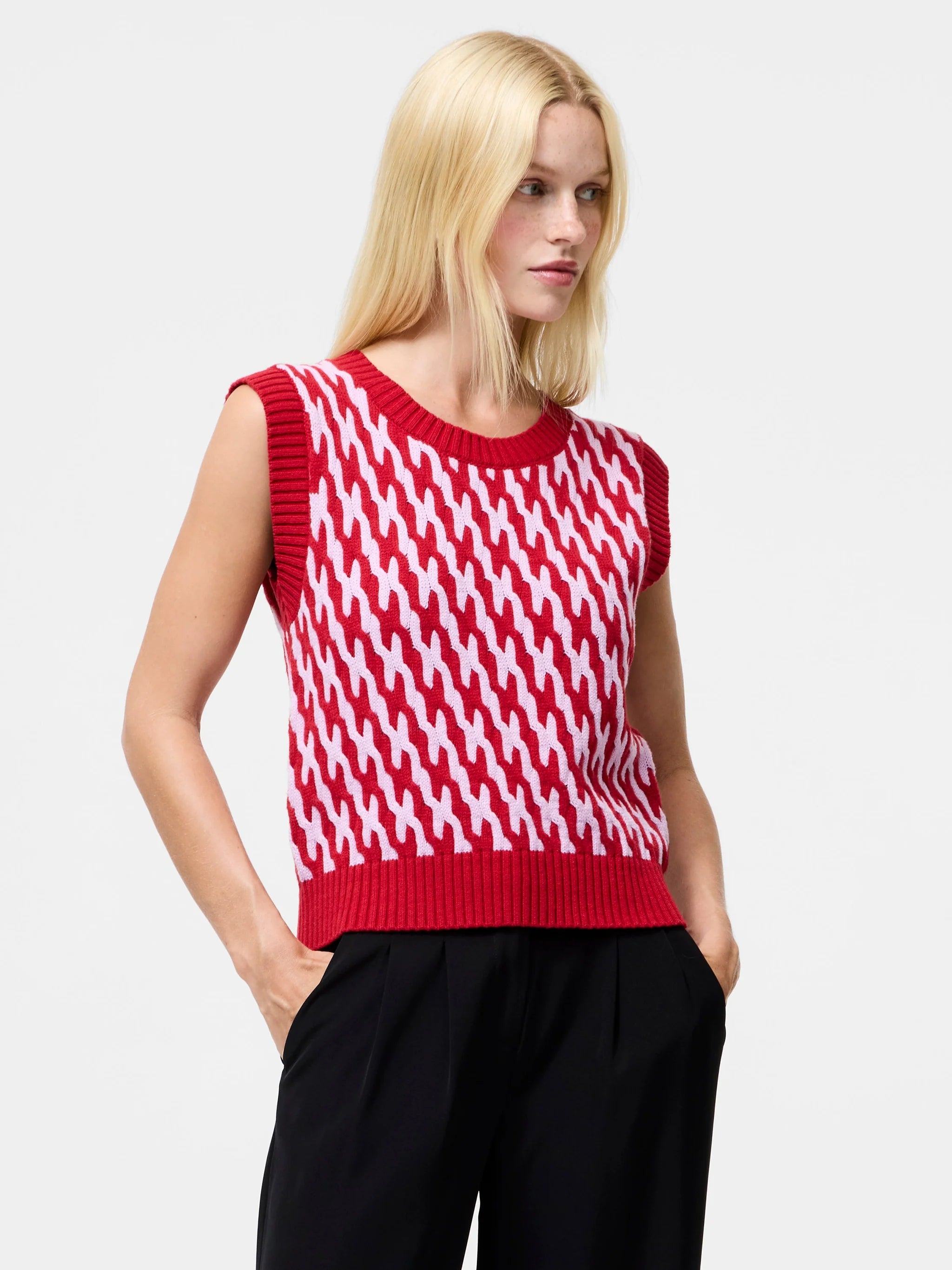 Klara Flec Striped Vest | French Connection