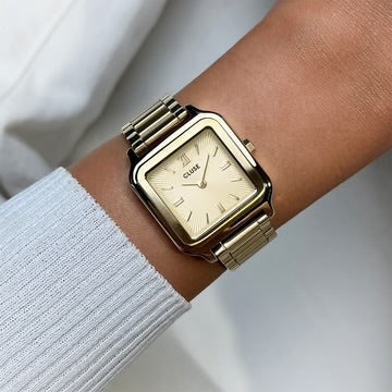 Gracieuse Watch Sunray Textured, Gold Colour | Cluse
