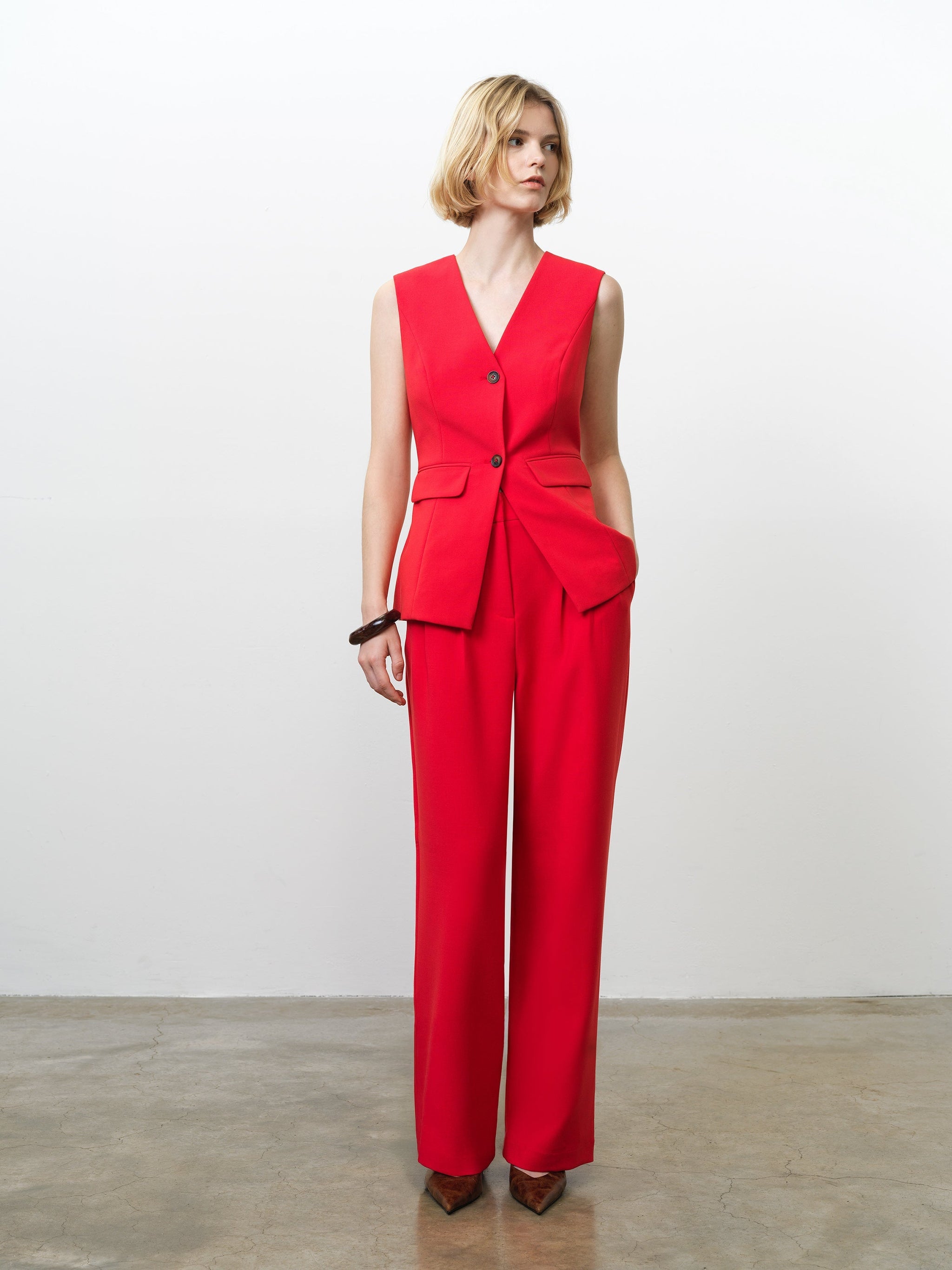 Carlie Longline Fitted Waistcoat |French Connection