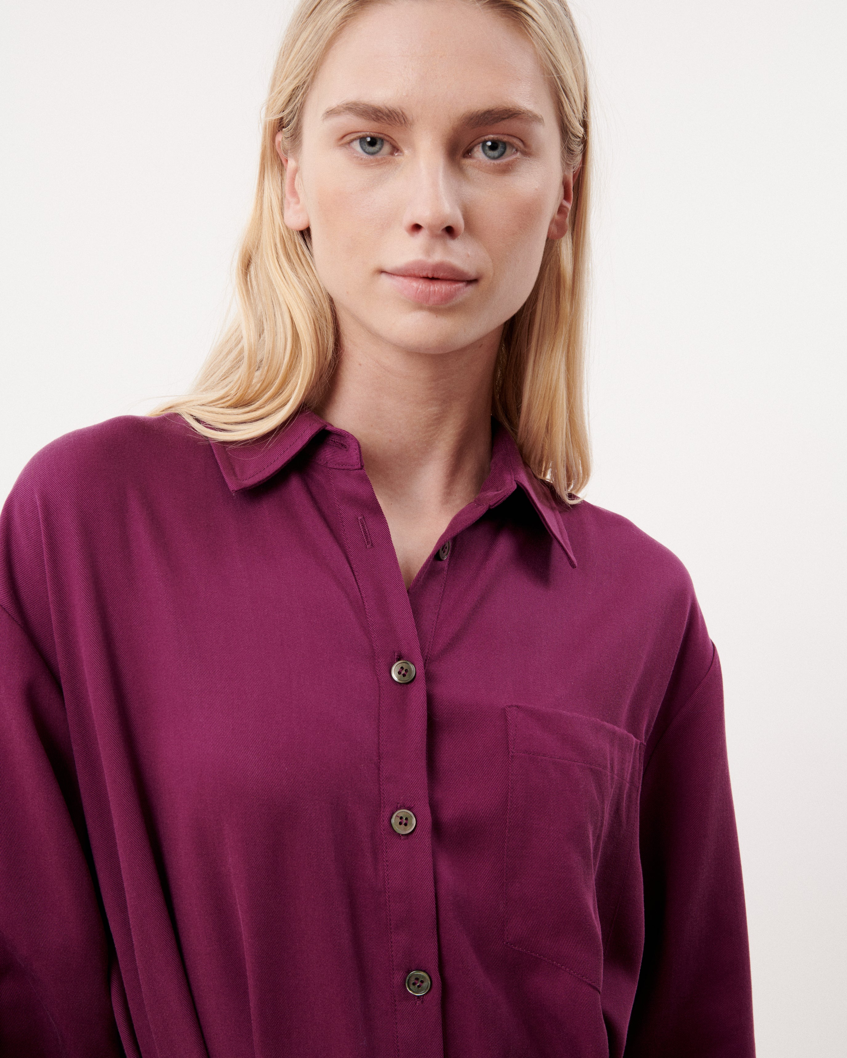 Aubergine Shirt Dress | Frnch