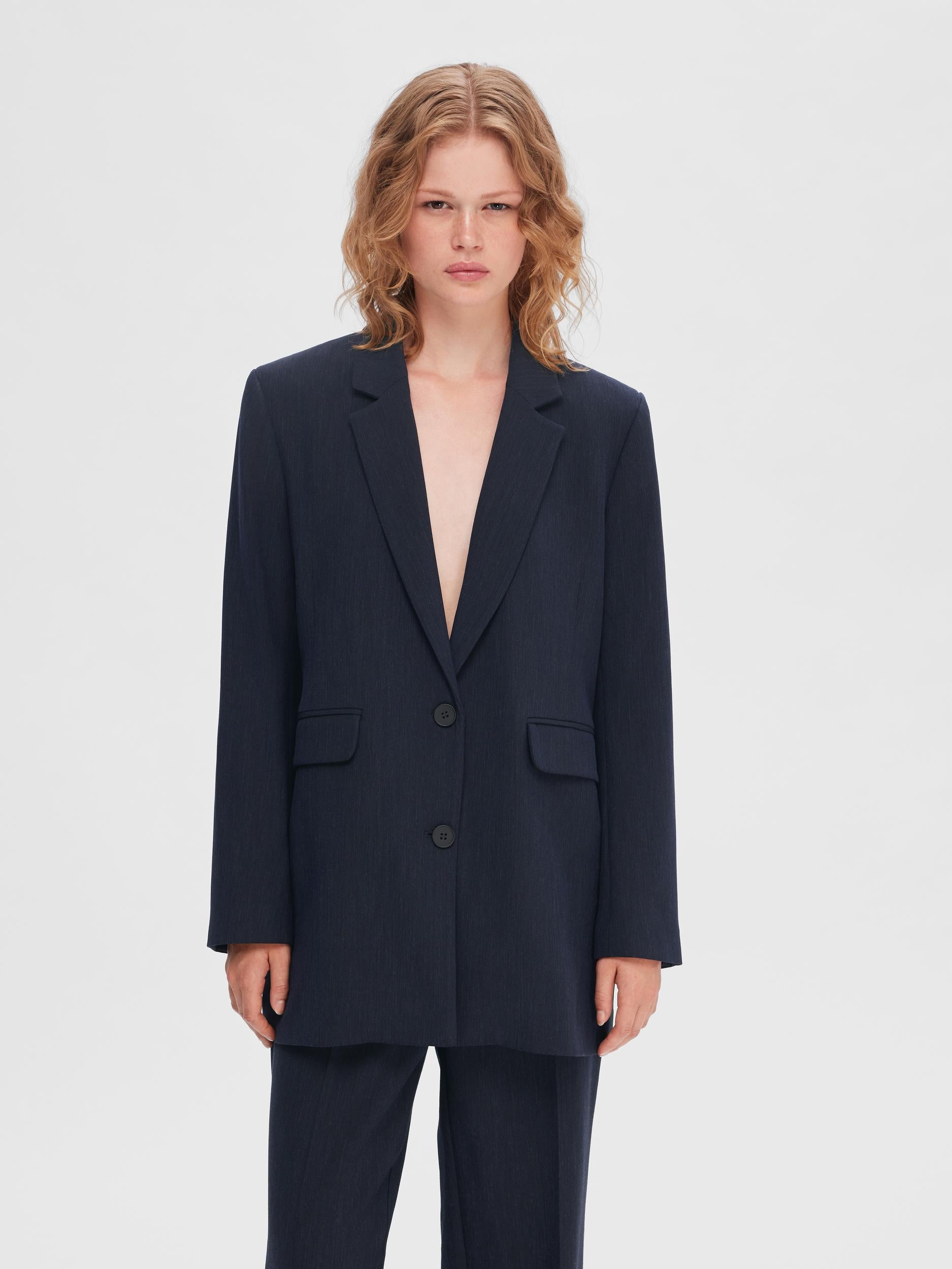 Slfrita navy blazer | Selected Femme