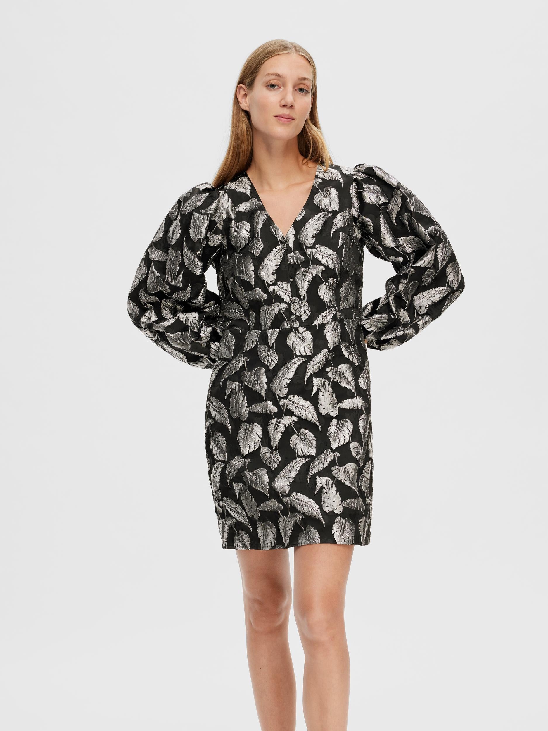 Paula Silver Leaf Dress | Selected Femme