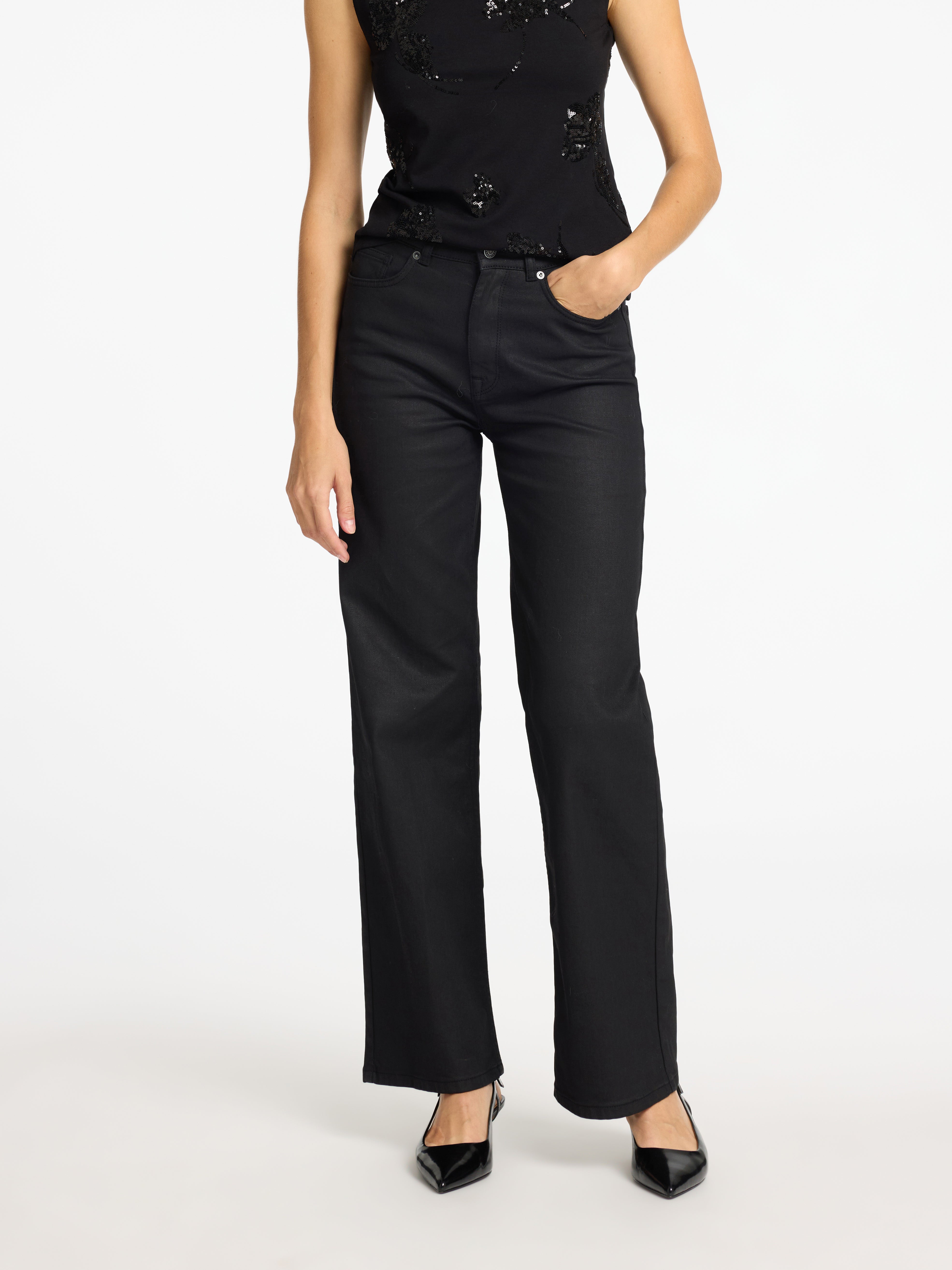 Alice black coated Jean | Selected Femme