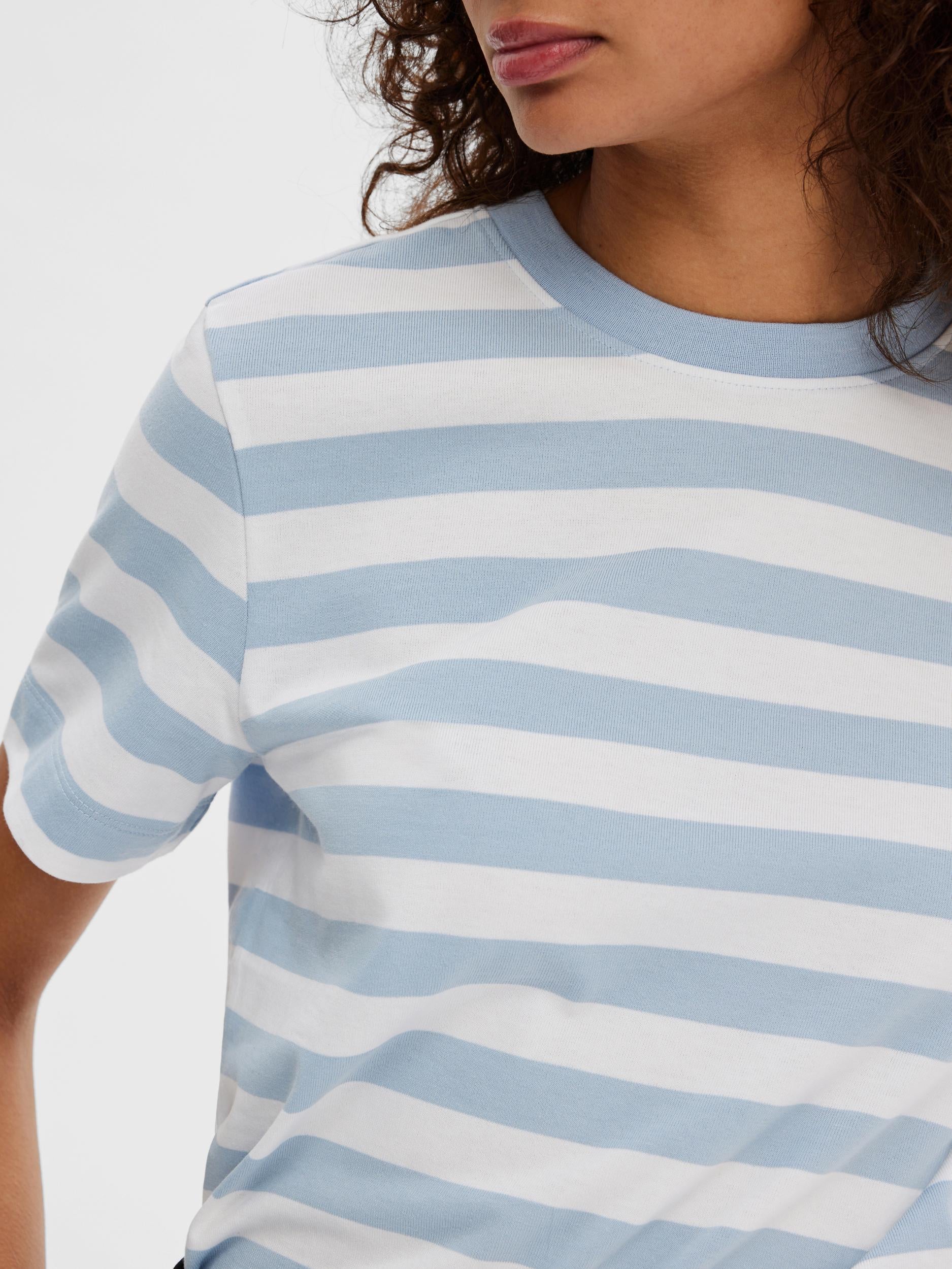 Cashmere blue boxy t-shirt | Selected Femme