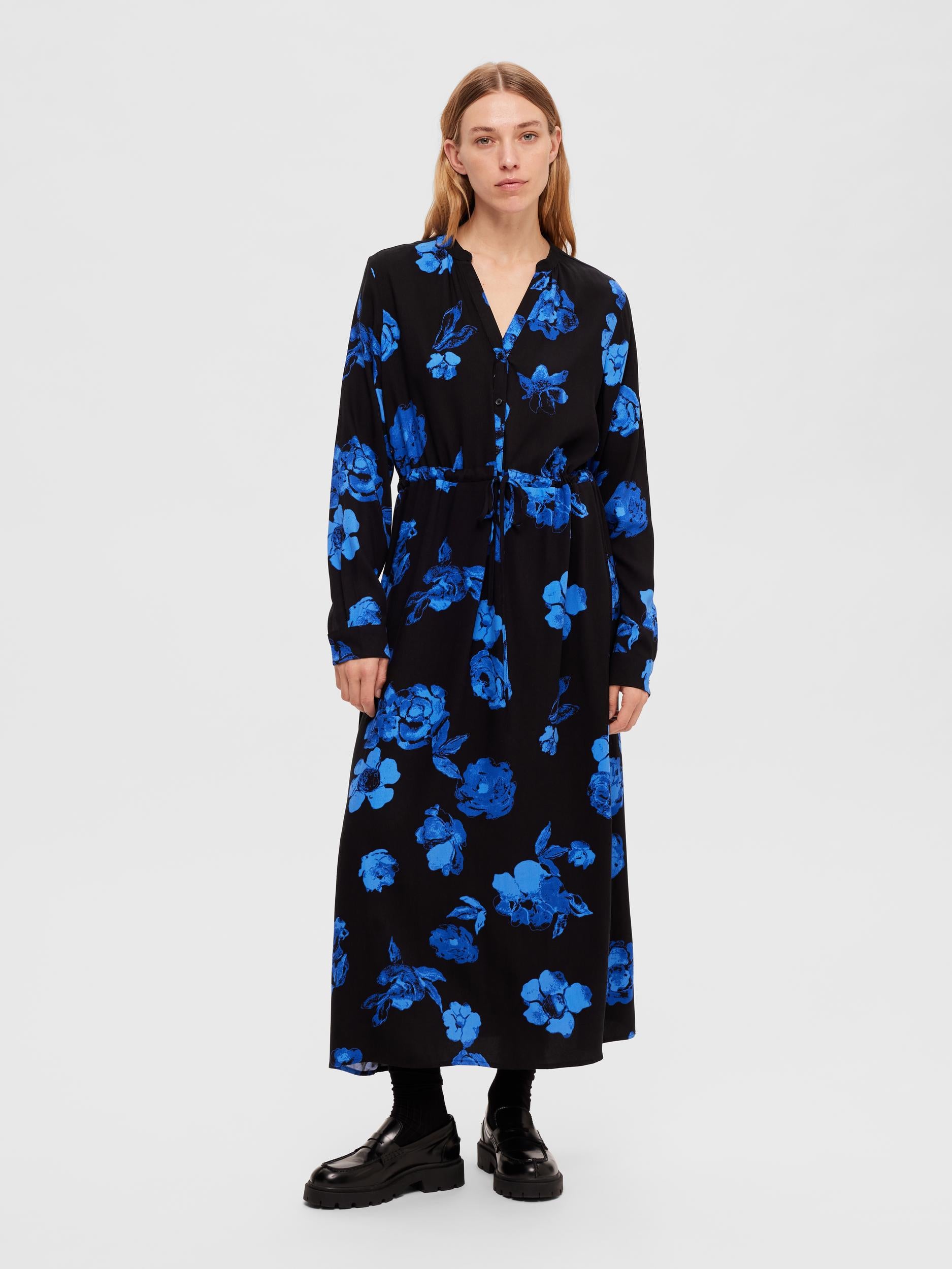 Slfkatrina blue floral dress | Selected Femme