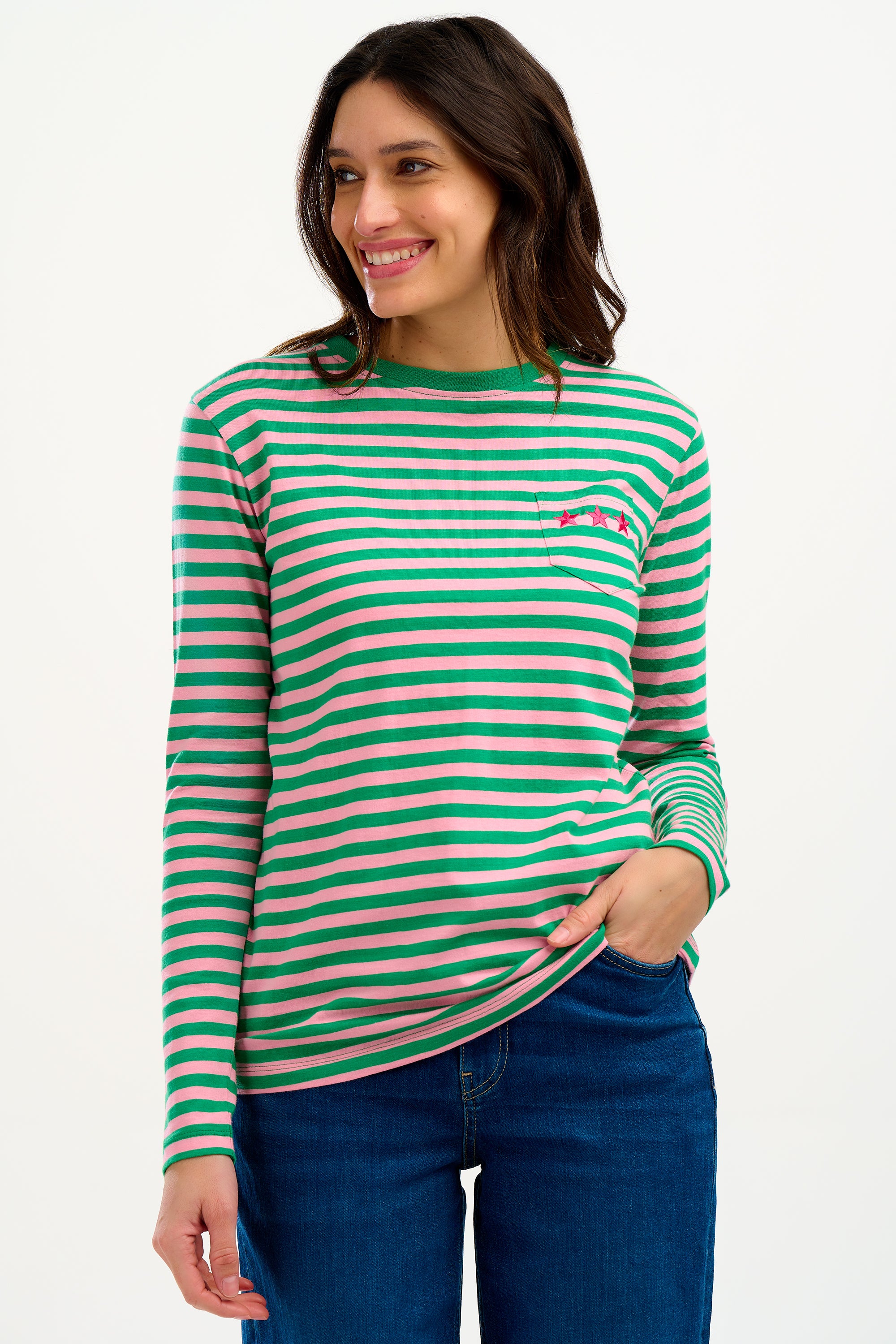 Brunswick Pink Green Top | Sugarhill Brighton