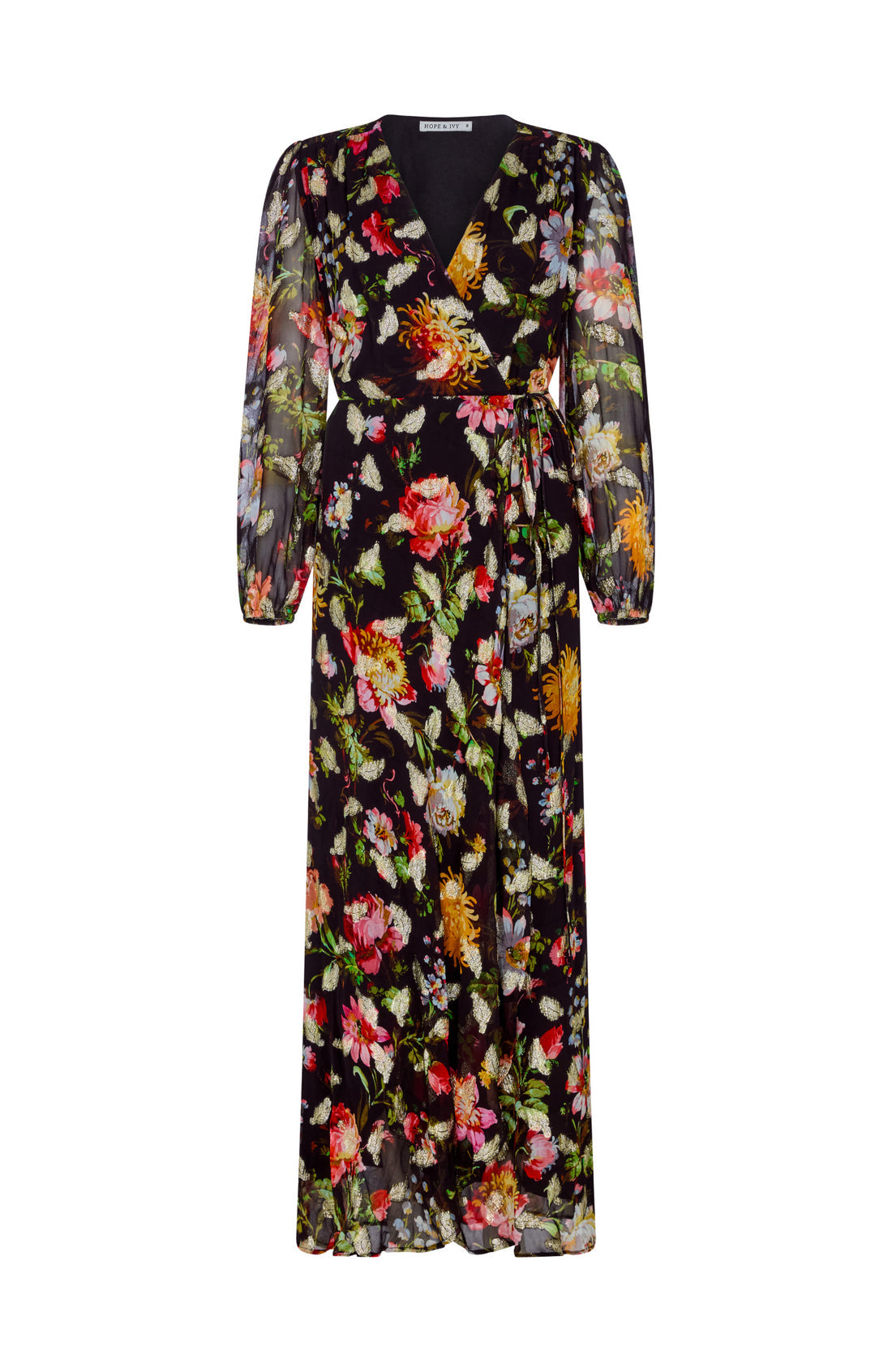 Bunty Black Wrap Dress | Hope & Ivy