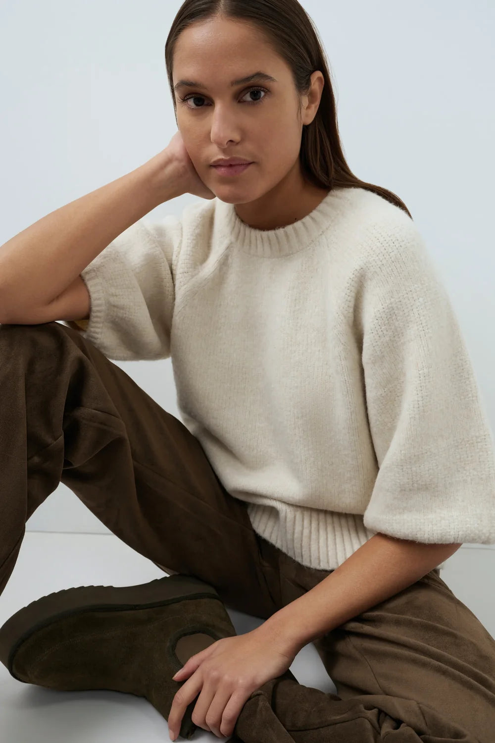Sweater With Balloon Sleeves | Yaya