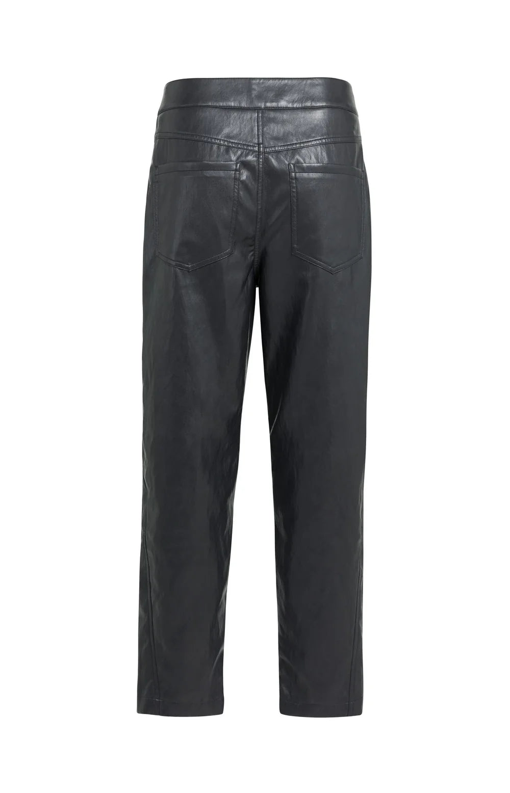 Faux Leather Carrot Fit Trousers | Yaya