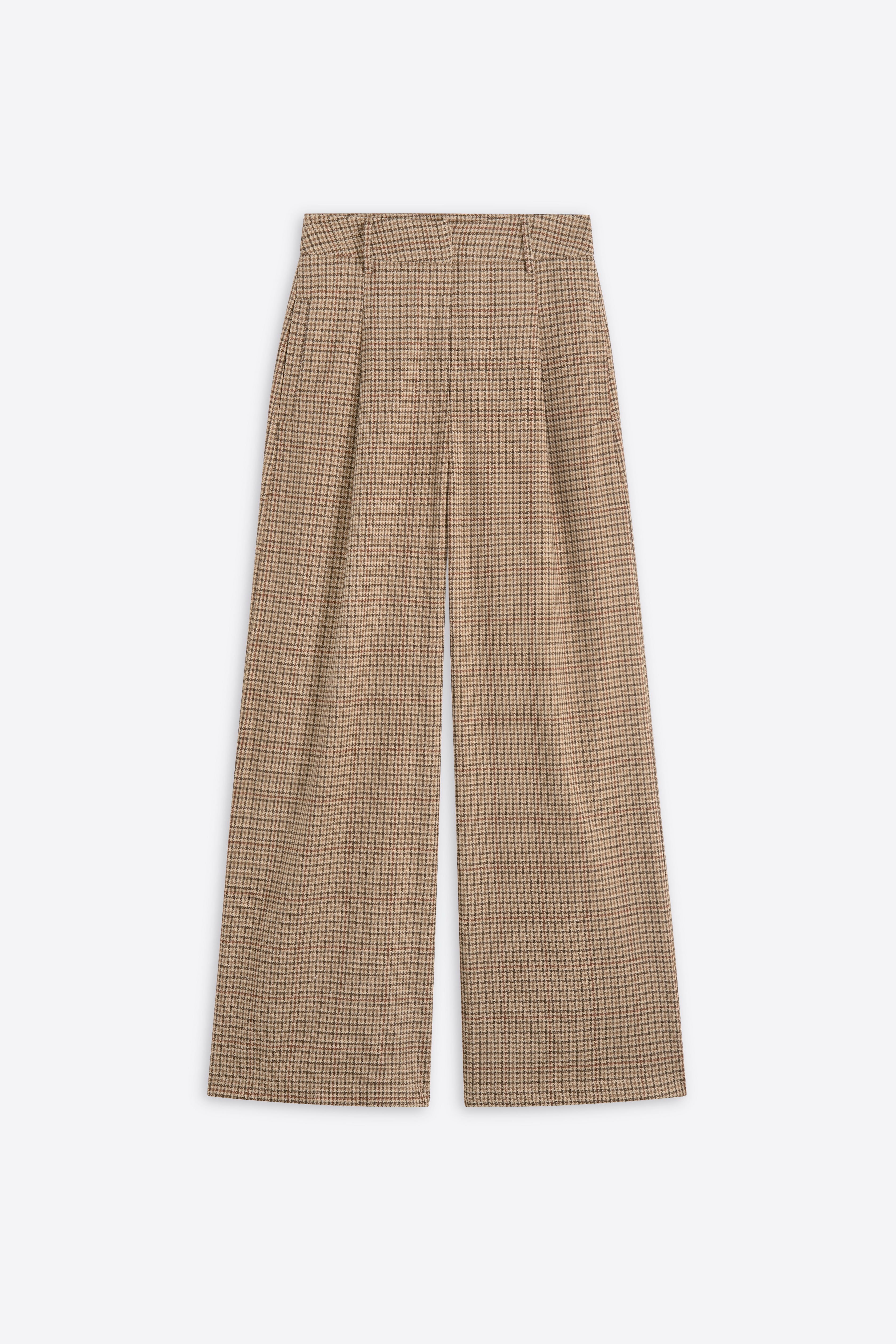 Jonas brown checkered trousers | Suncoo
