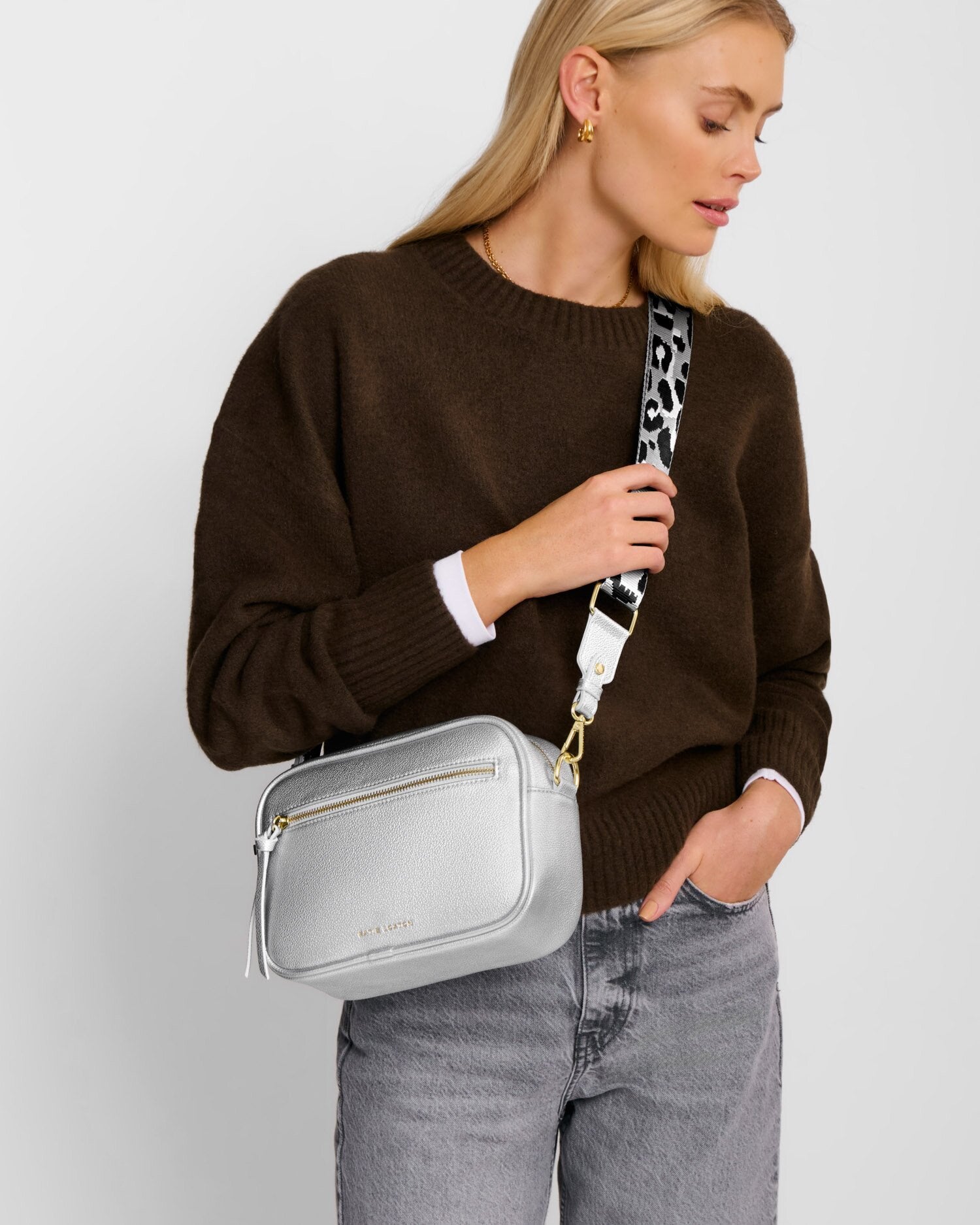 Hallie Crossbody Bag Silver | Katie Loxton